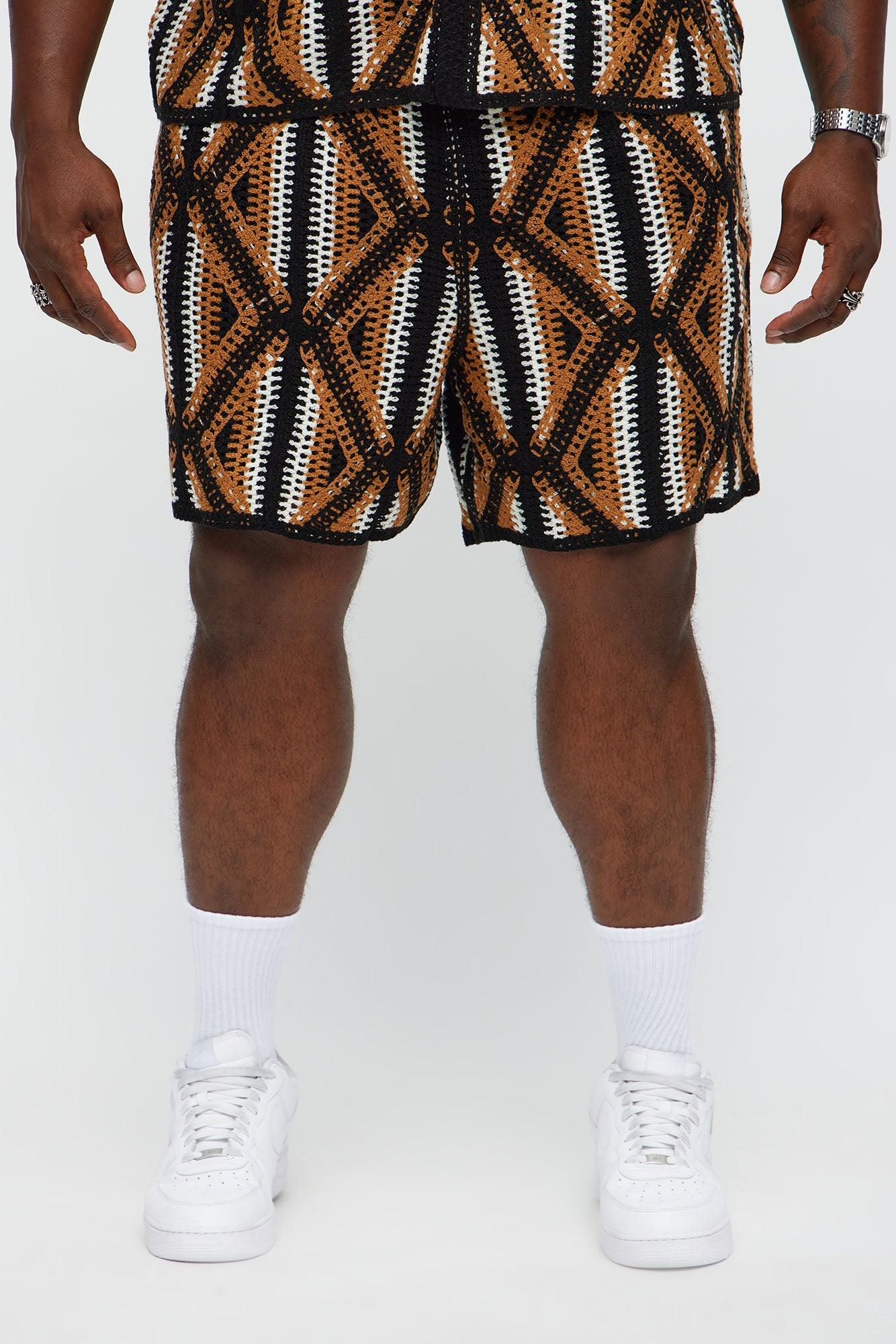 Triangles Knit Short - Black/combo Product Image
