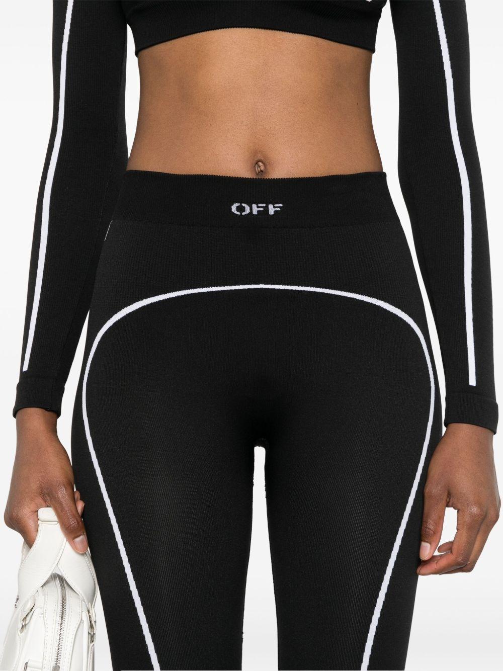 logo-embroidered seamless performance leggings Product Image