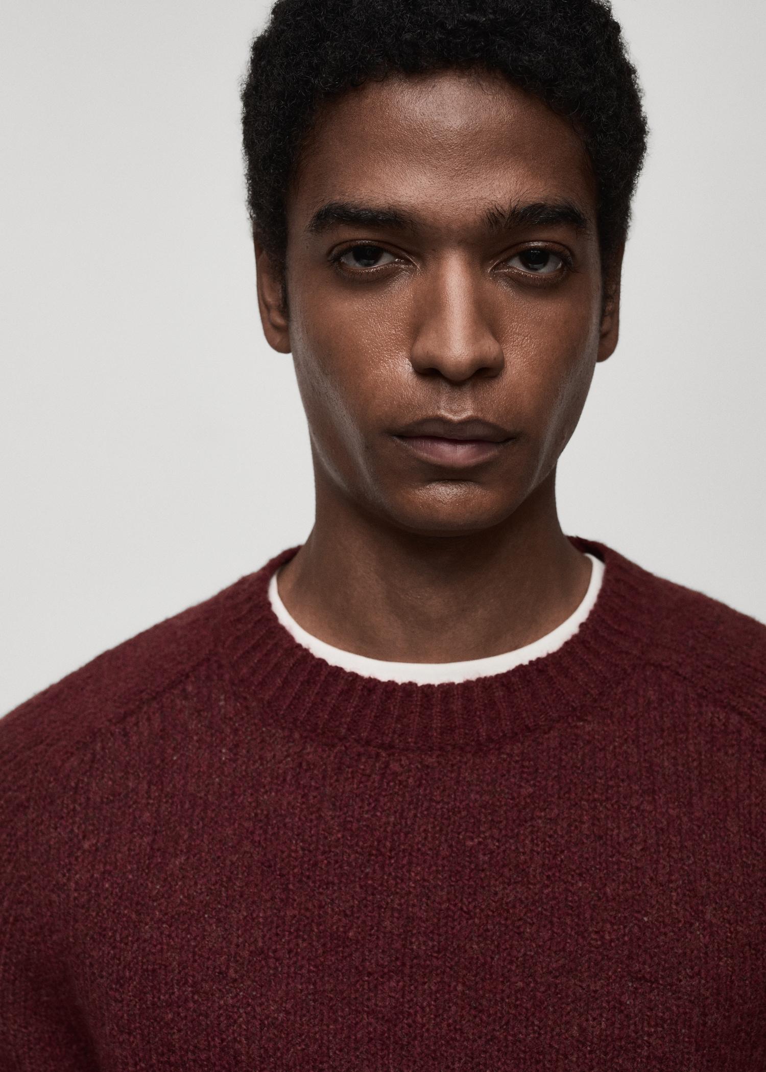 Wool and cotton-blend knitted sweater - Men | MANGO USA Product Image