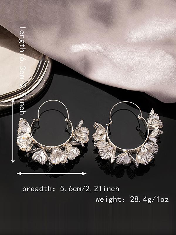 Flower Shape Drop Earrings Product Image