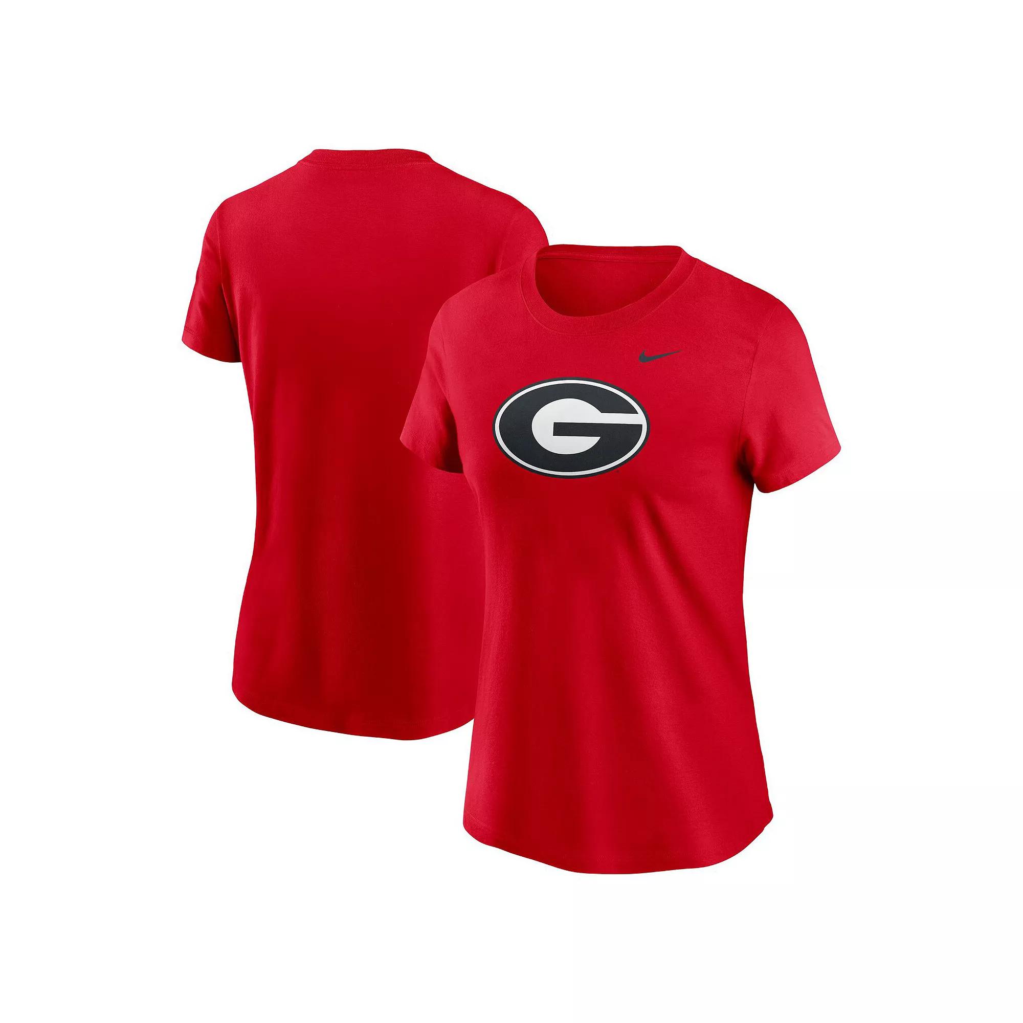 Women's Nike Red Georgia Bulldogs Primetime Evergreen Logo T-Shirt,  Product Image