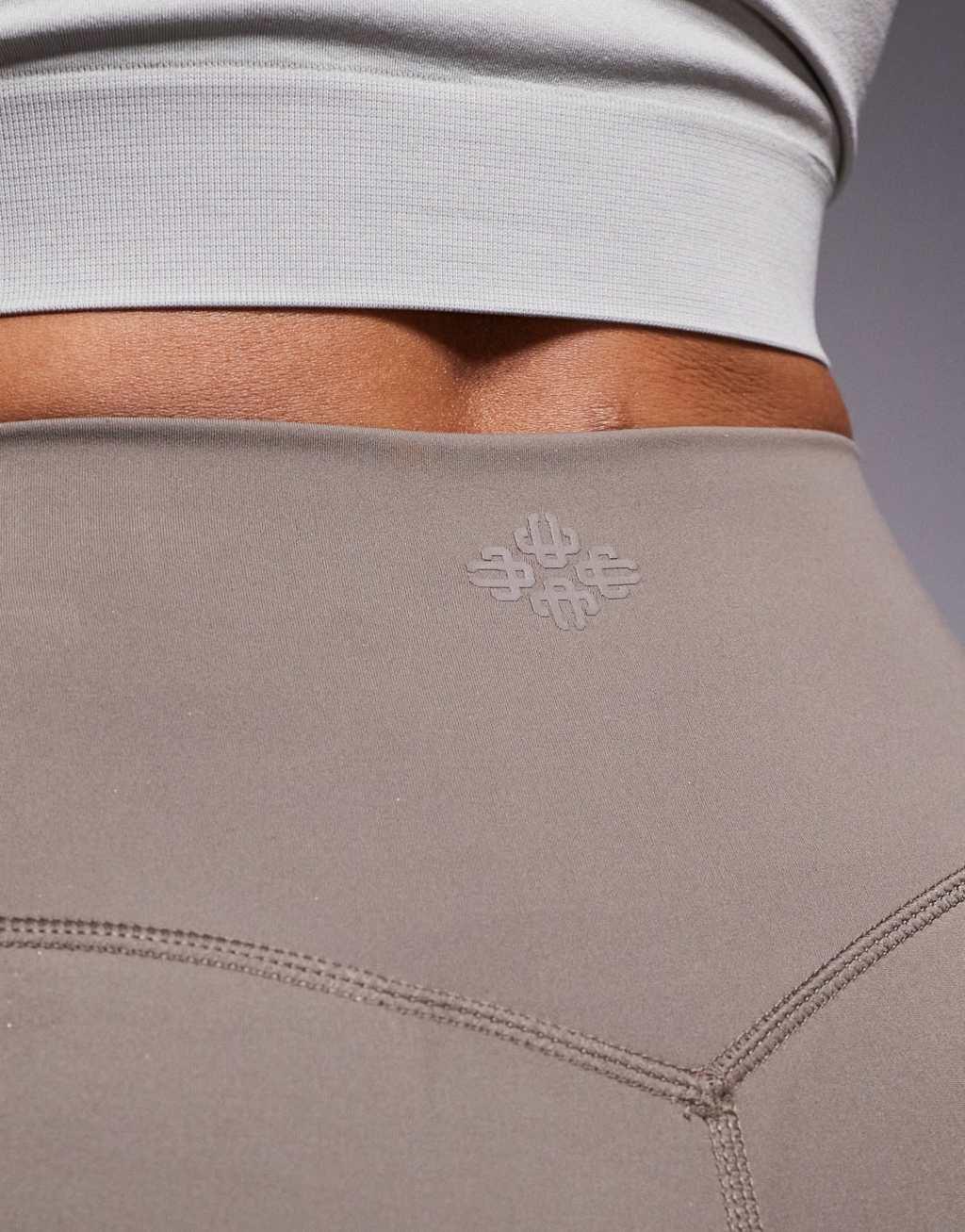 The Couture Club sculpting stretch emblem leggings in chocolate - part of a set Product Image
