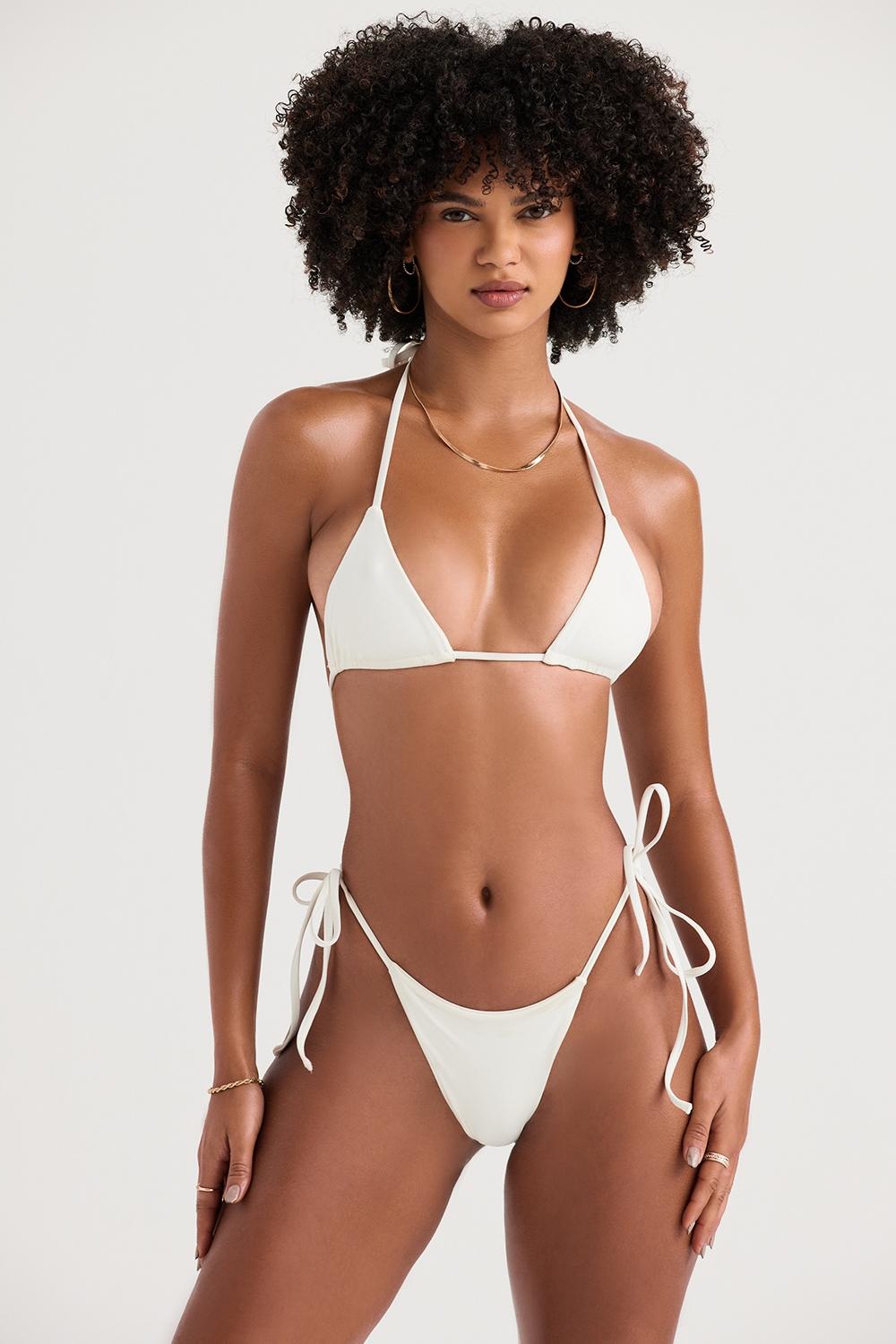 Santorini  ivory tie side bikini bottom Product Image