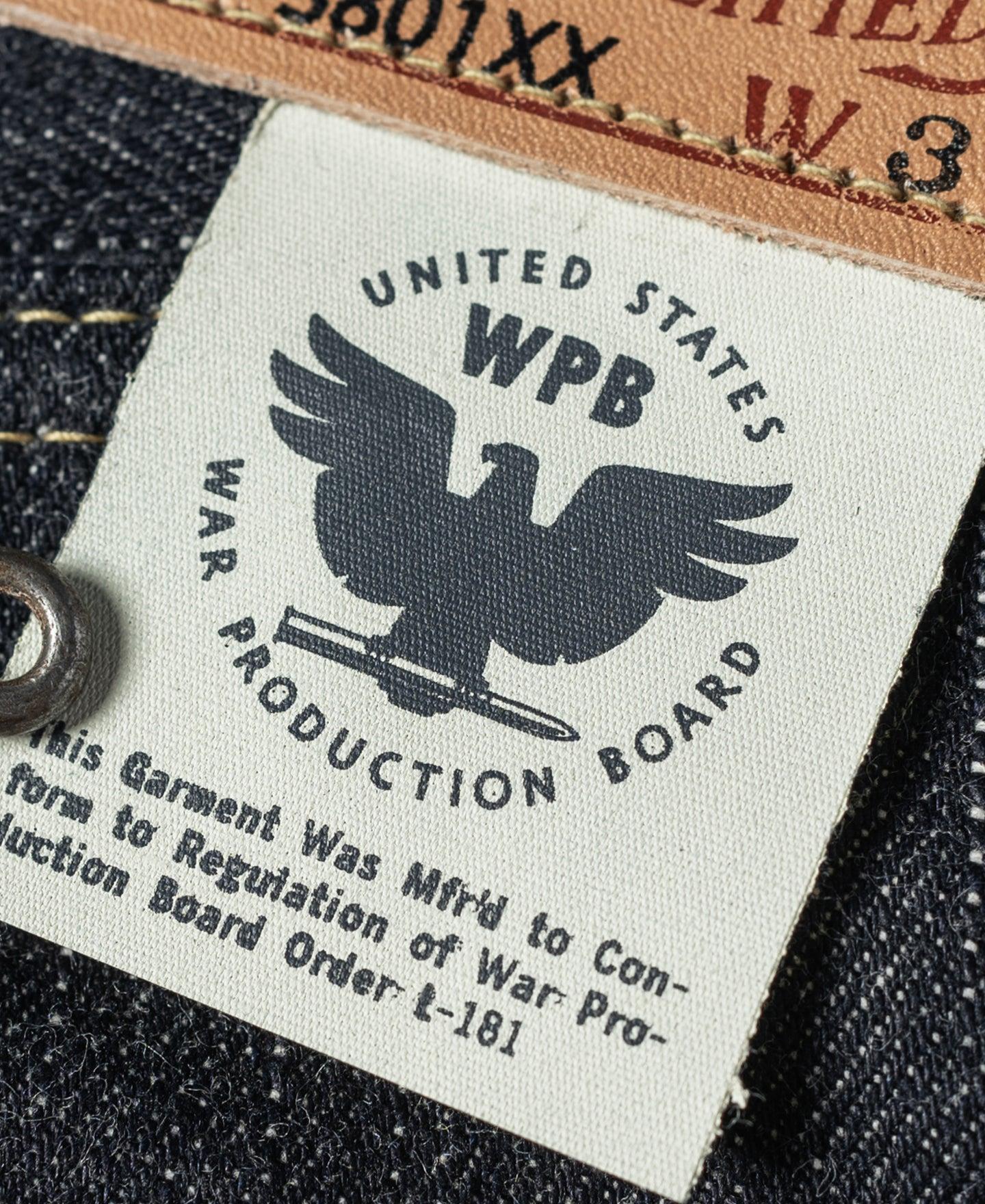 S801XX 1943 War Simplified Model Selvedge Denim Jeans Product Image