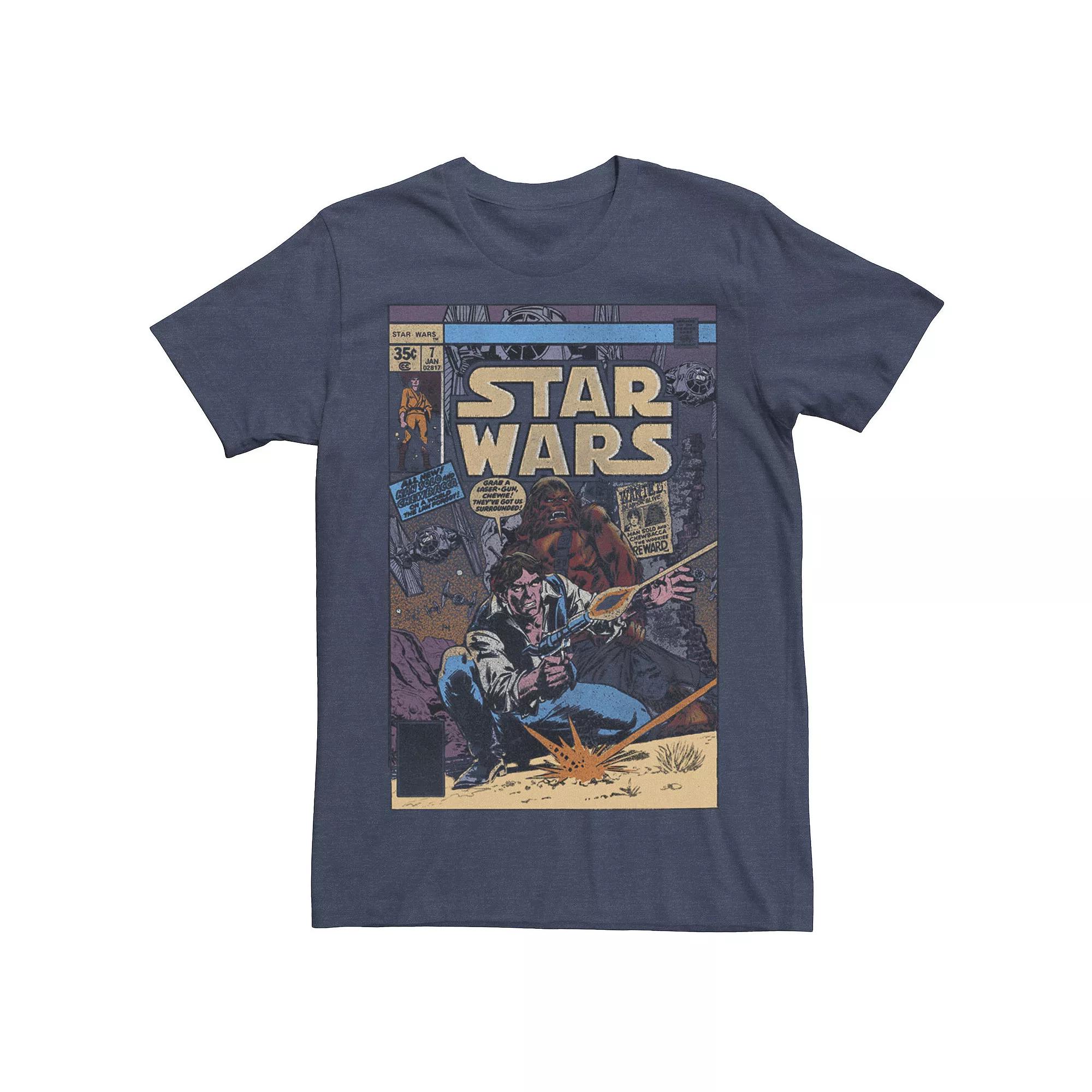 Big & Tall Star Wars Han Solo Retro Vintage Comic Cover Tee, Men's,  Product Image