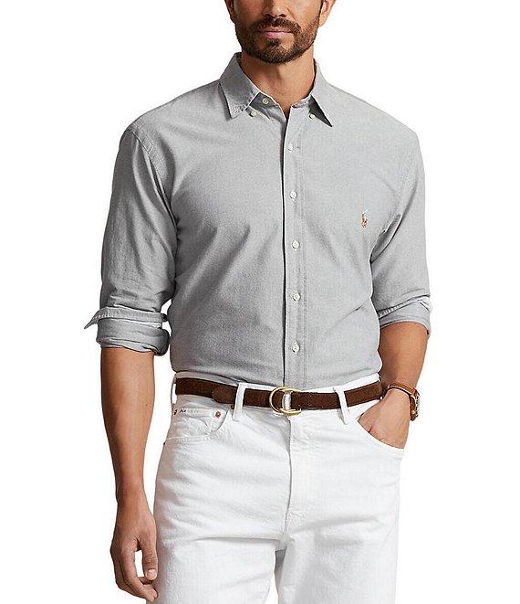 Polo Ralph Lauren Big & Tall Solid Oxford Long Sleeve Woven Shirt Product Image