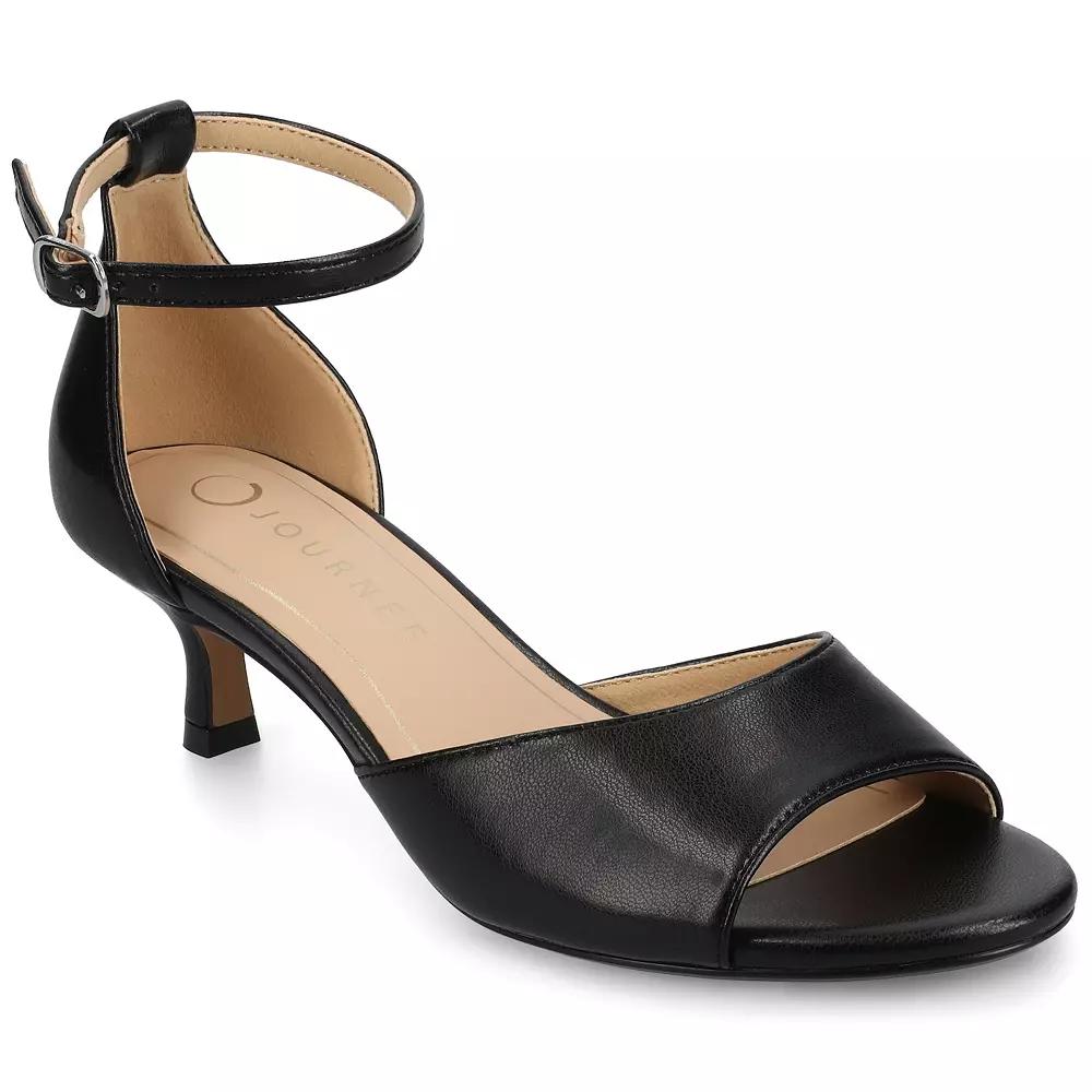 Journee Women's Jezzie Low Heel Ankle Strap Dress Sandals,  Product Image