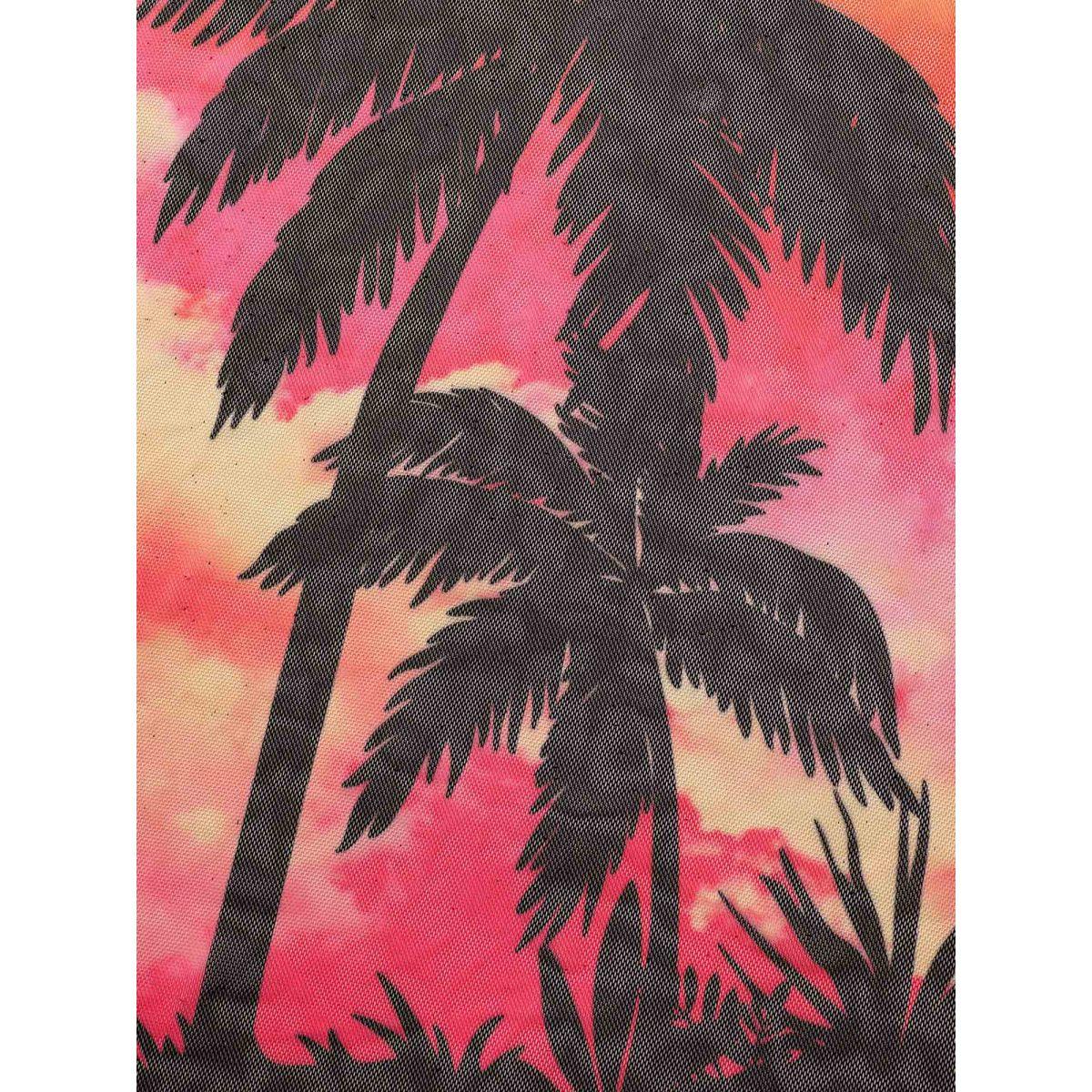 Plus Size Tropical Print Slit Hem See Through Swim Dress Women's Swimwear Multicolor Beach Bodycon Overlap Collar High stretch Curve Swim Dresses BloomChic 12/L Product Image