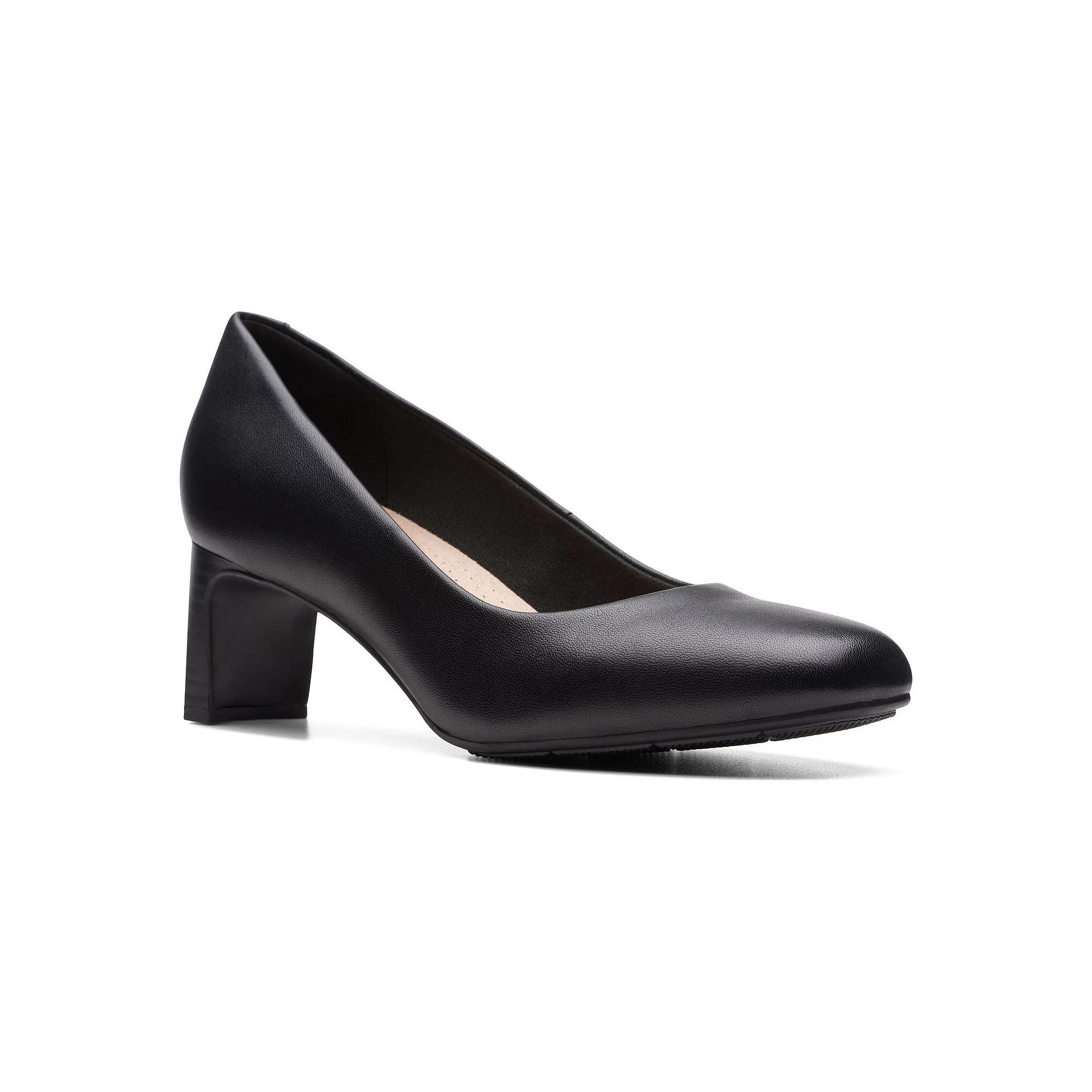 Clarks® Kyndall Iris Women's Leather Pumps, Size: 9, Black Product Image