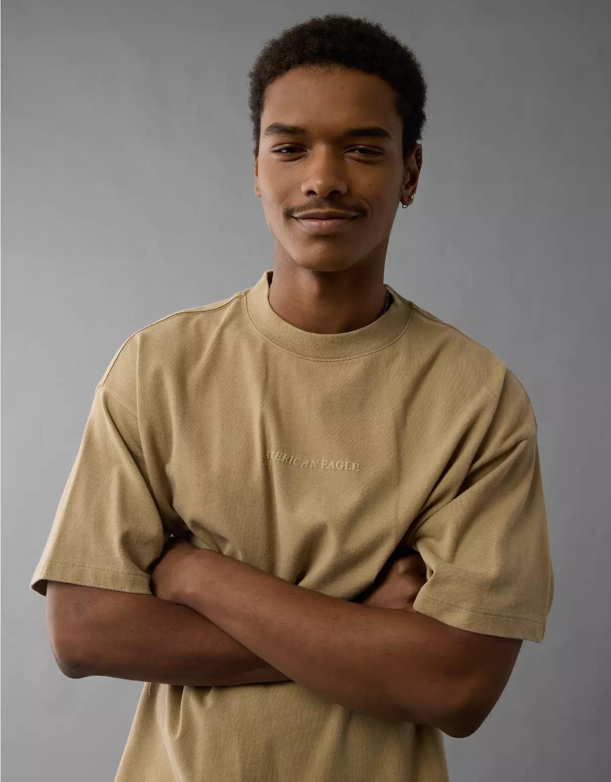 AE Laidback Luxe Heavyweight Oversized Logo Graphic T-Shirt Product Image