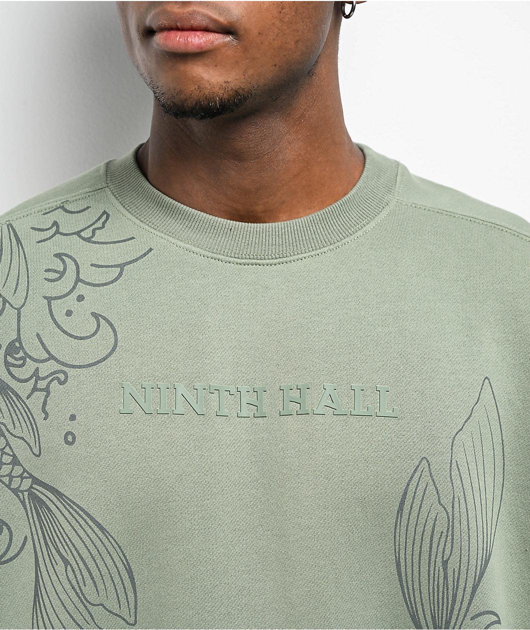 Ninth Hall Koi Pond Green Oversized Crewneck Sweatshirt Product Image