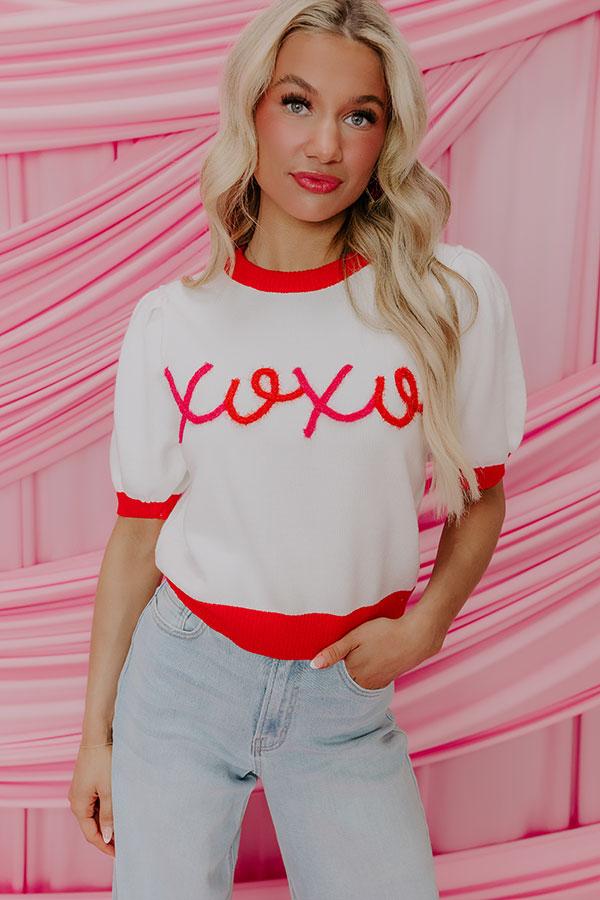 XOXO Sweater Top In Ivory Product Image