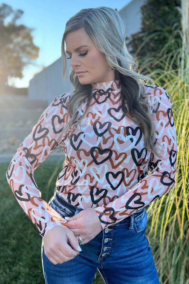 Sterling Kreek Cuter Than Cupid Mesh Top Product Image