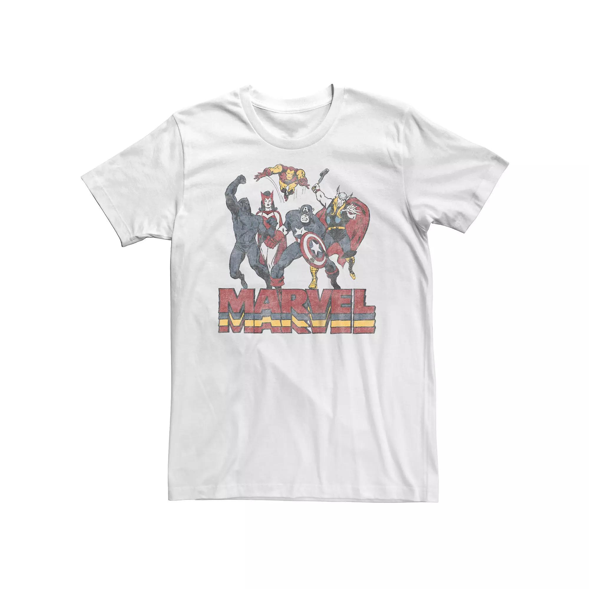 Big & Tall Marvel Comics Vintage Supers Lineup Tee, Men's,  Product Image
