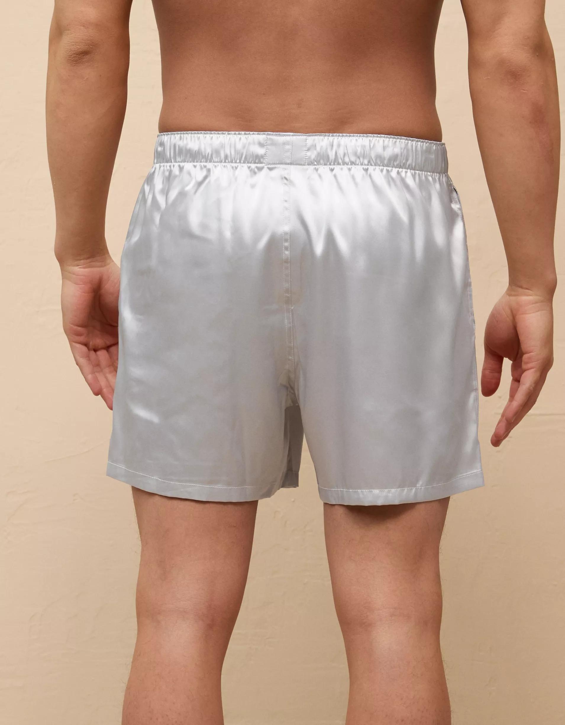 AEO Men's Solid Satin Pocket Boxer Short Product Image