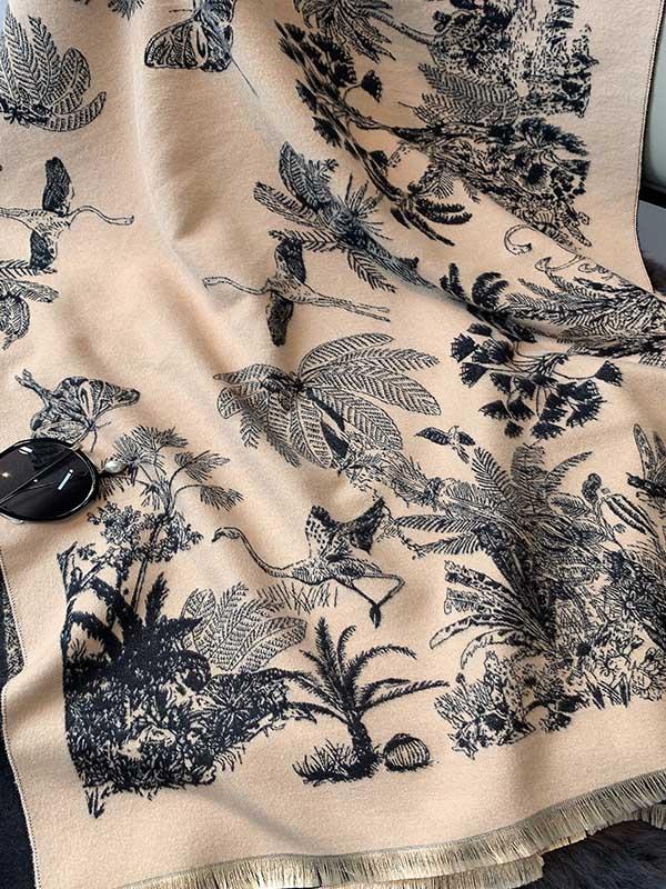Imitation Cashmere Shawl Printed Warm Scarf Product Image