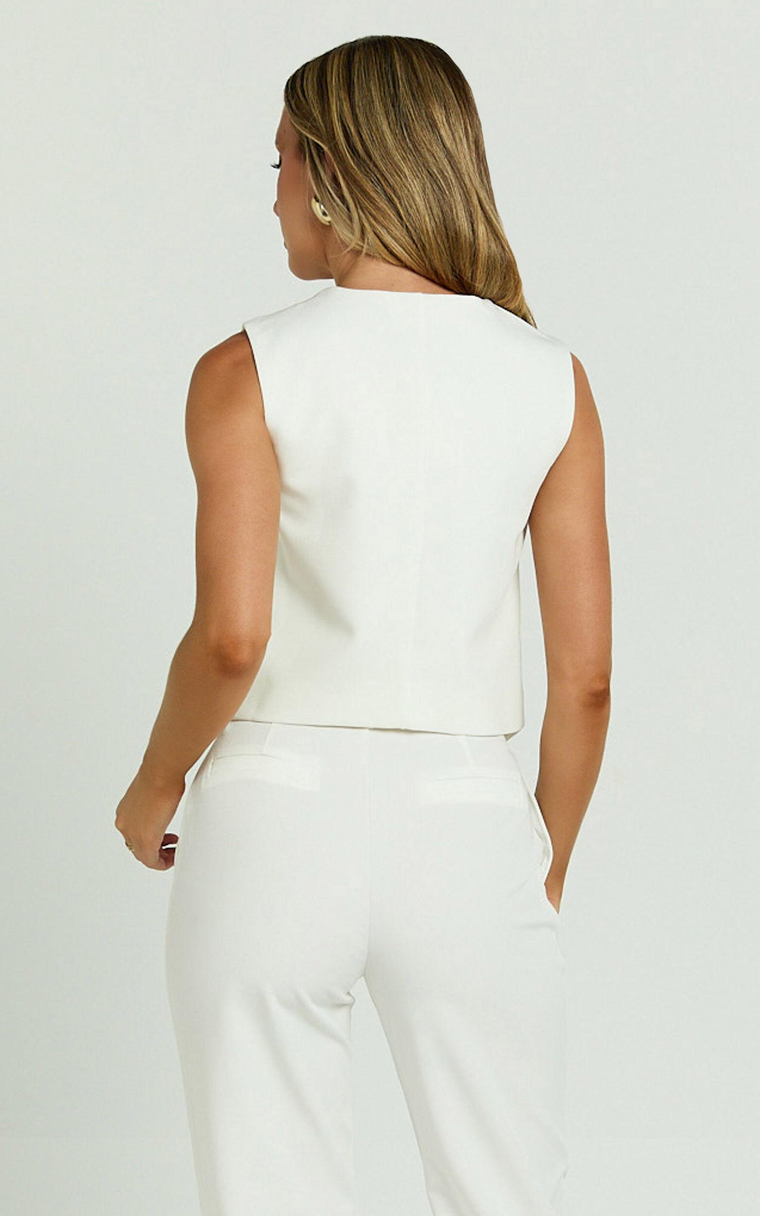 Lorcan Vest - Tailored Vest in White Product Image