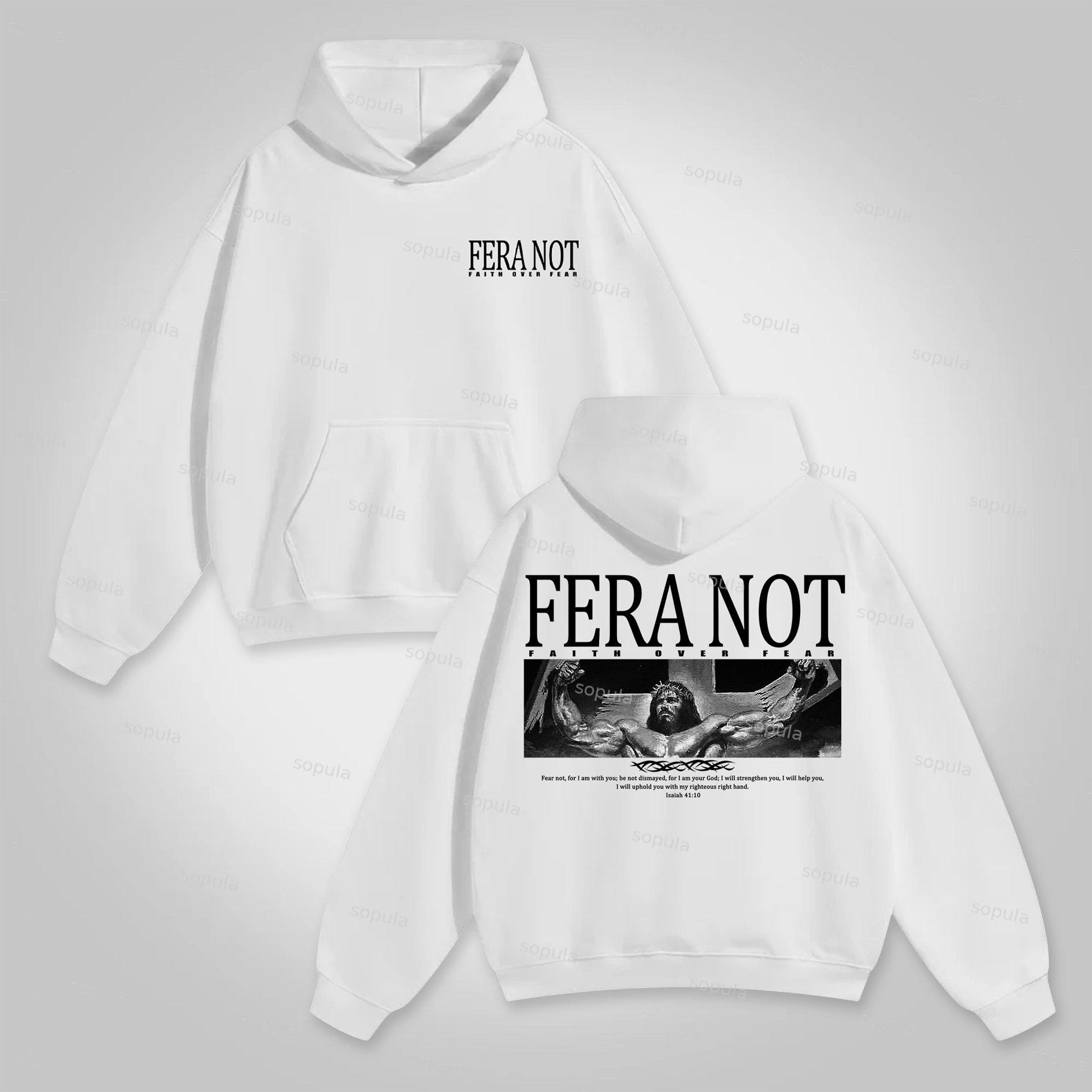 Sopula Fear Not Faith God's Gym Graphic Print Hoodie Product Image
