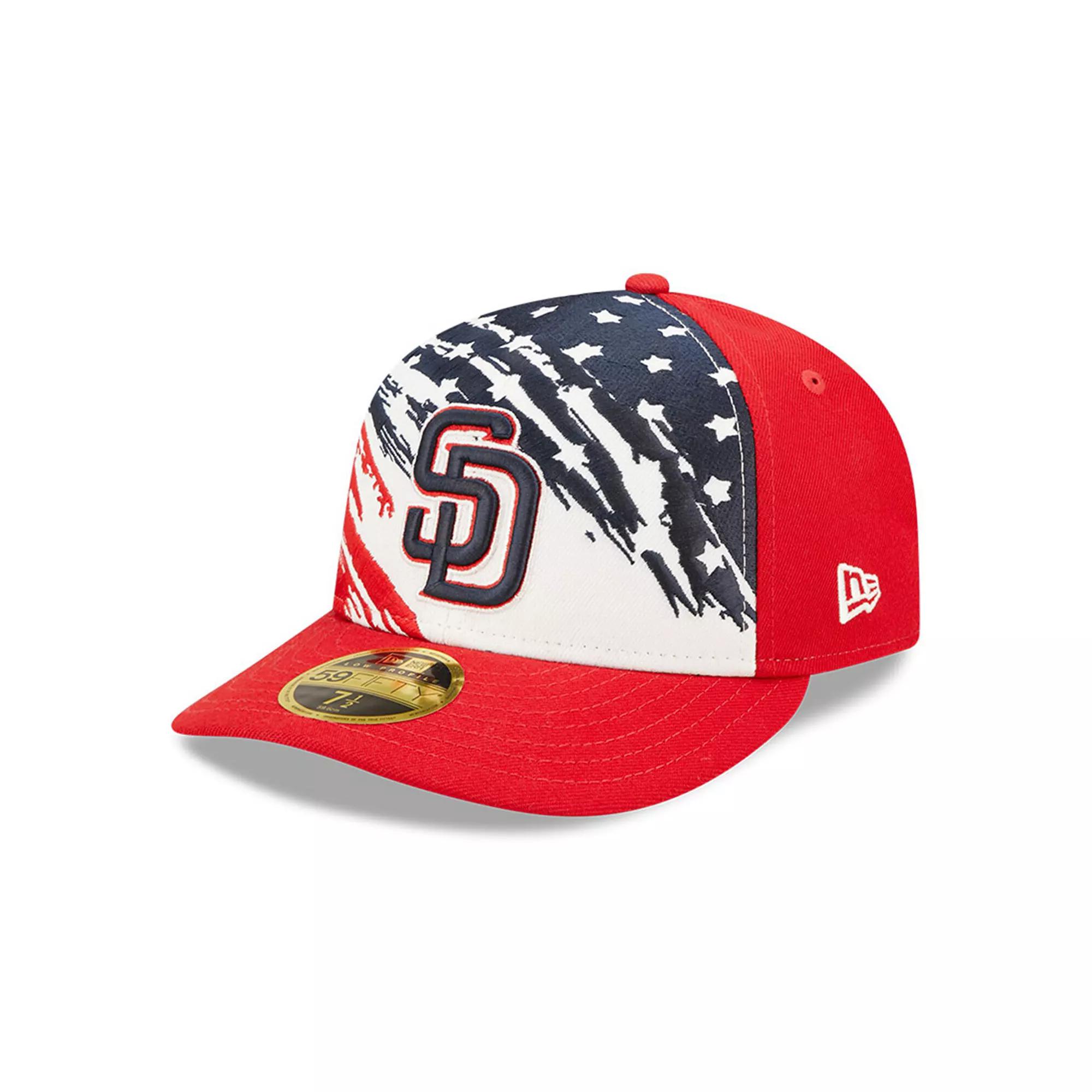 Men's New Era Red San Diego Padres 2022 4th of July Low Profile 59FIFTY Fitted Hat, Size: 7 3/8 Product Image