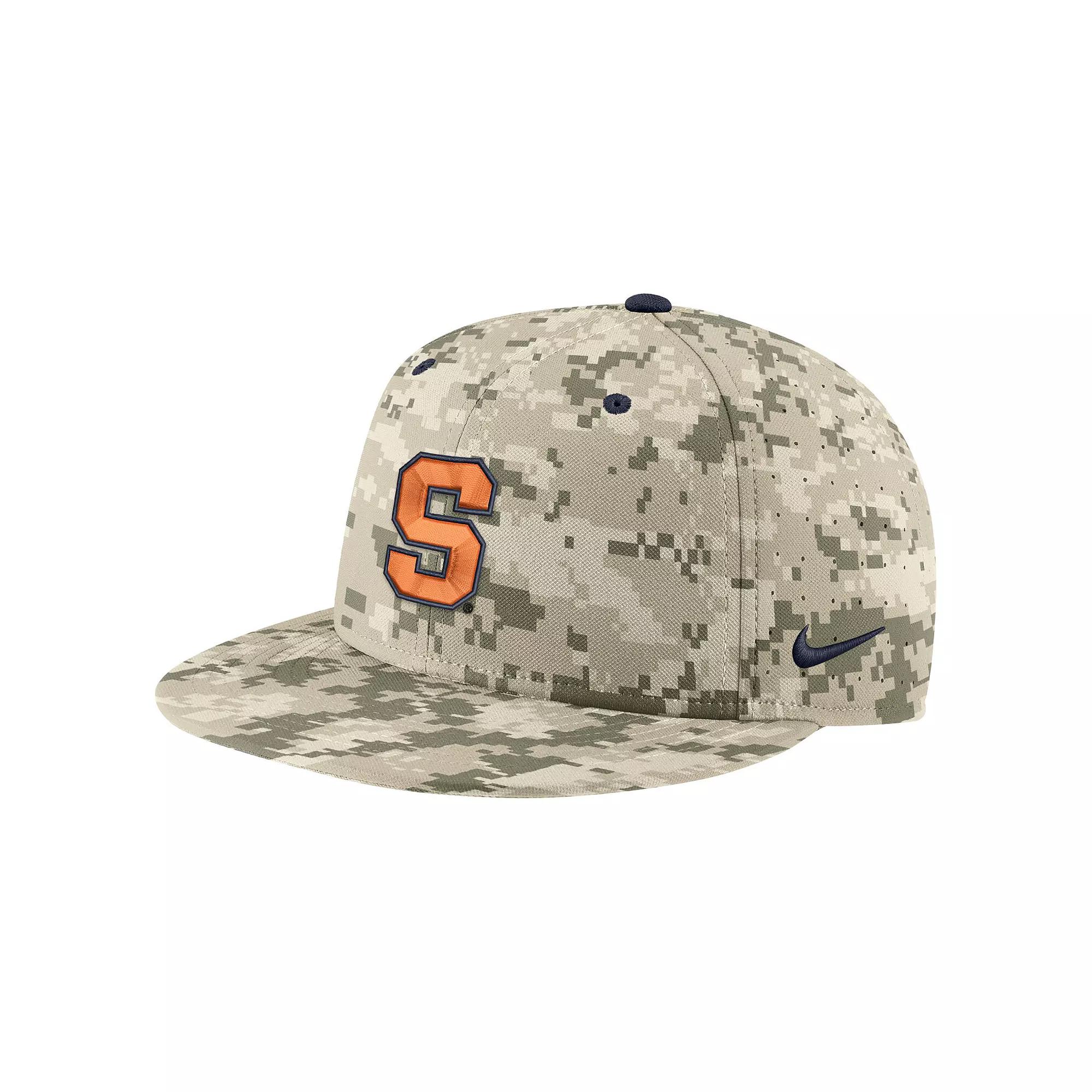 Men's Nike Camo Syracuse Orange Aero True Baseball Performance Fitted Hat,  Product Image