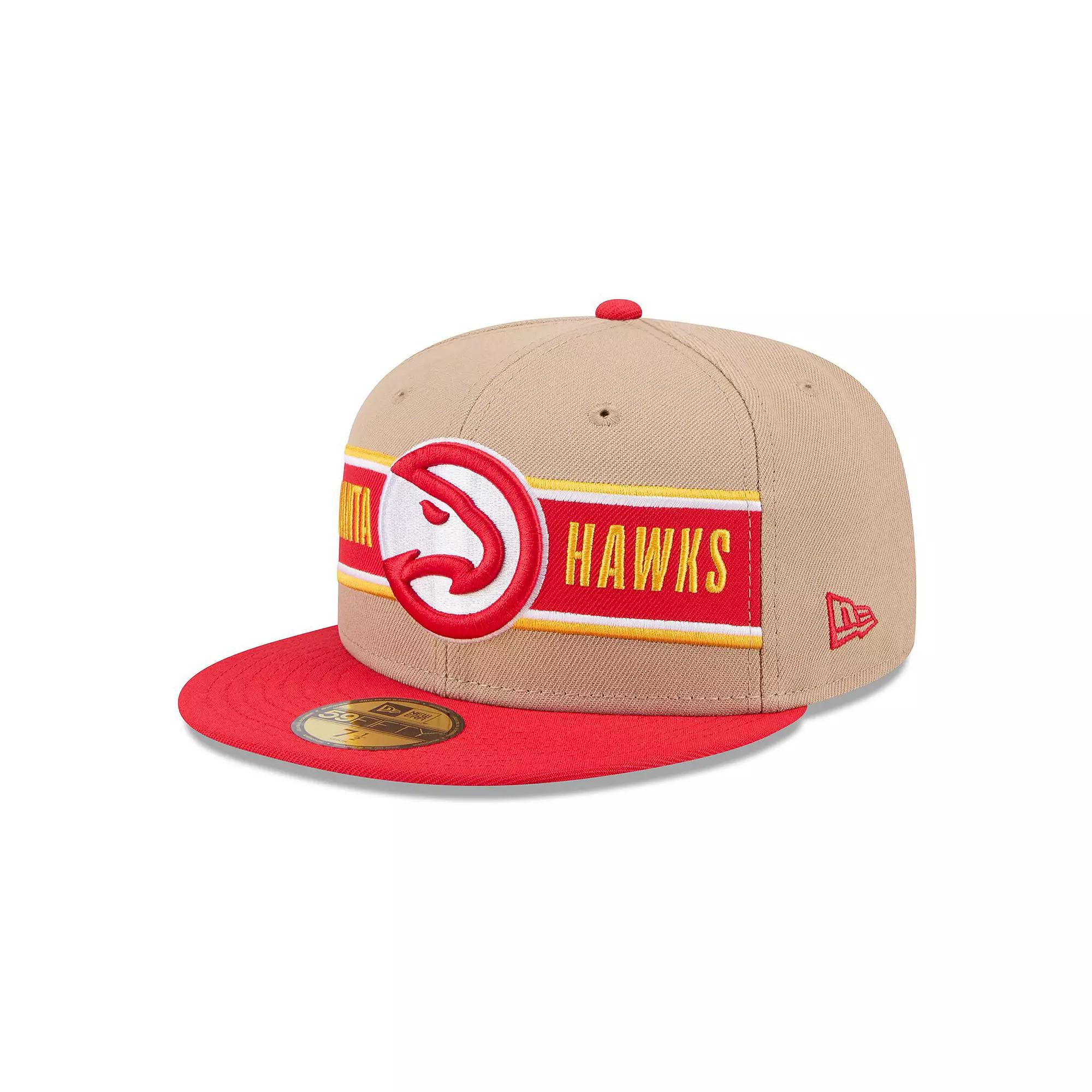 Men's New Era Tan/Red Atlanta Hawks 2024 NBA Draft 59FIFTY Fitted Hat, Size: 7, Team Product Image