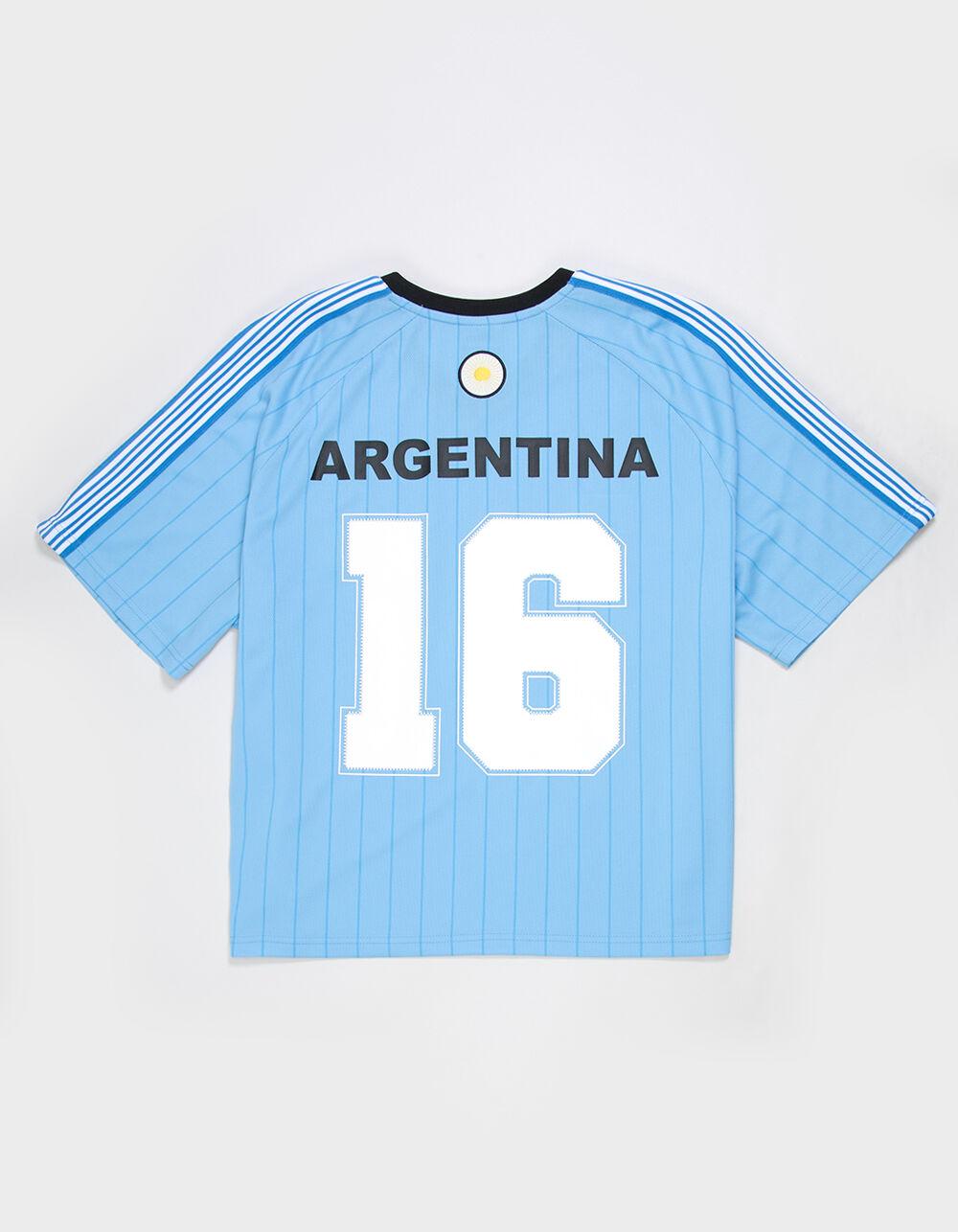 RSQ Mens Argentina Baggy Crop Soccer Jersey - LIGHT BLUE Product Image
