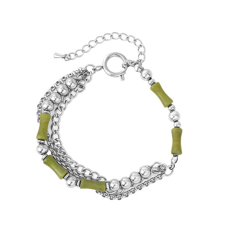 DOUBLE LAYER BAMBOO CHAIN BRACELET Product Image