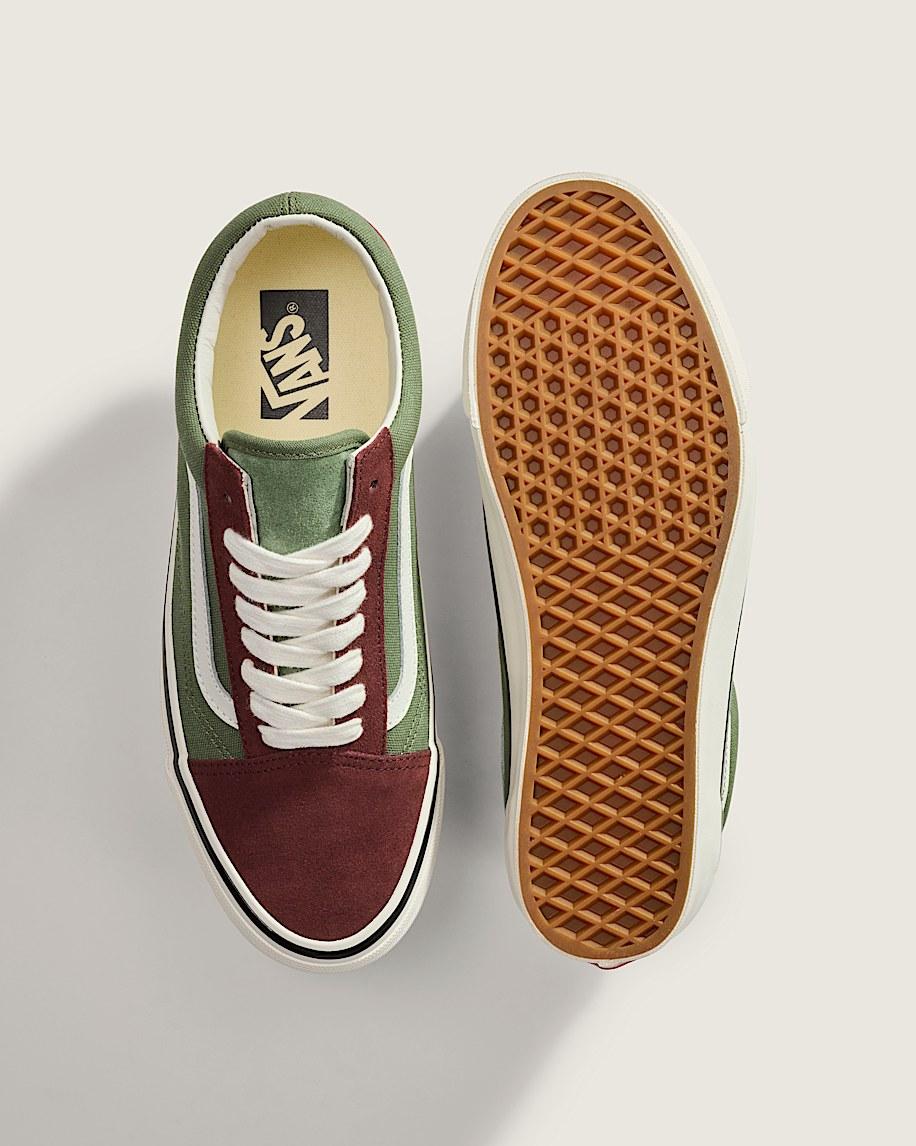 Premium Old Skool Shoe in Brown / Green| Vans US Product Image