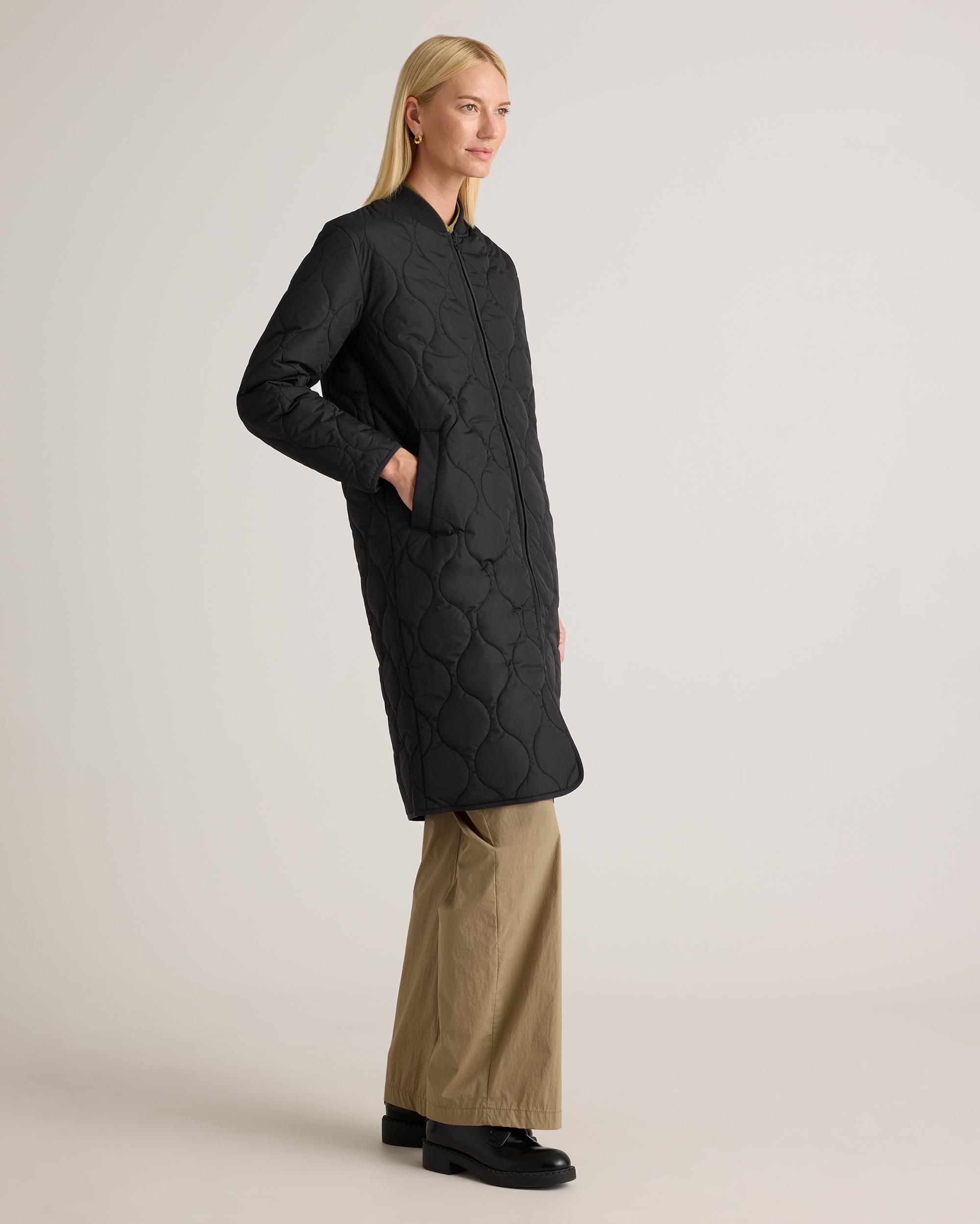 Quince | Women's Featherless Quilted Puffer Long Coat Size XL, Recycled Polyester Product Image