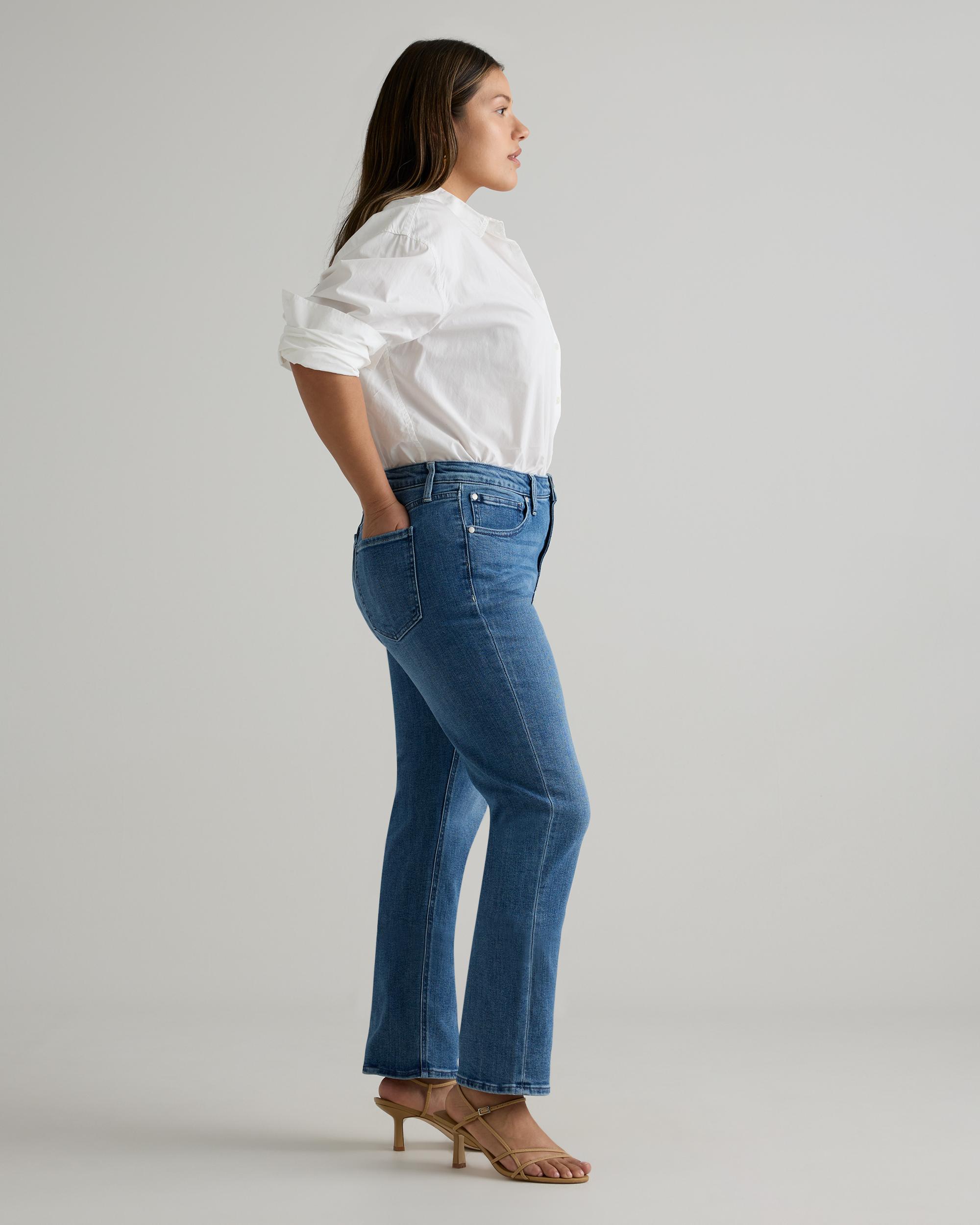 Quince | Women's Luna Stretch Slim Straight Jeans Organic Cotton Product Image