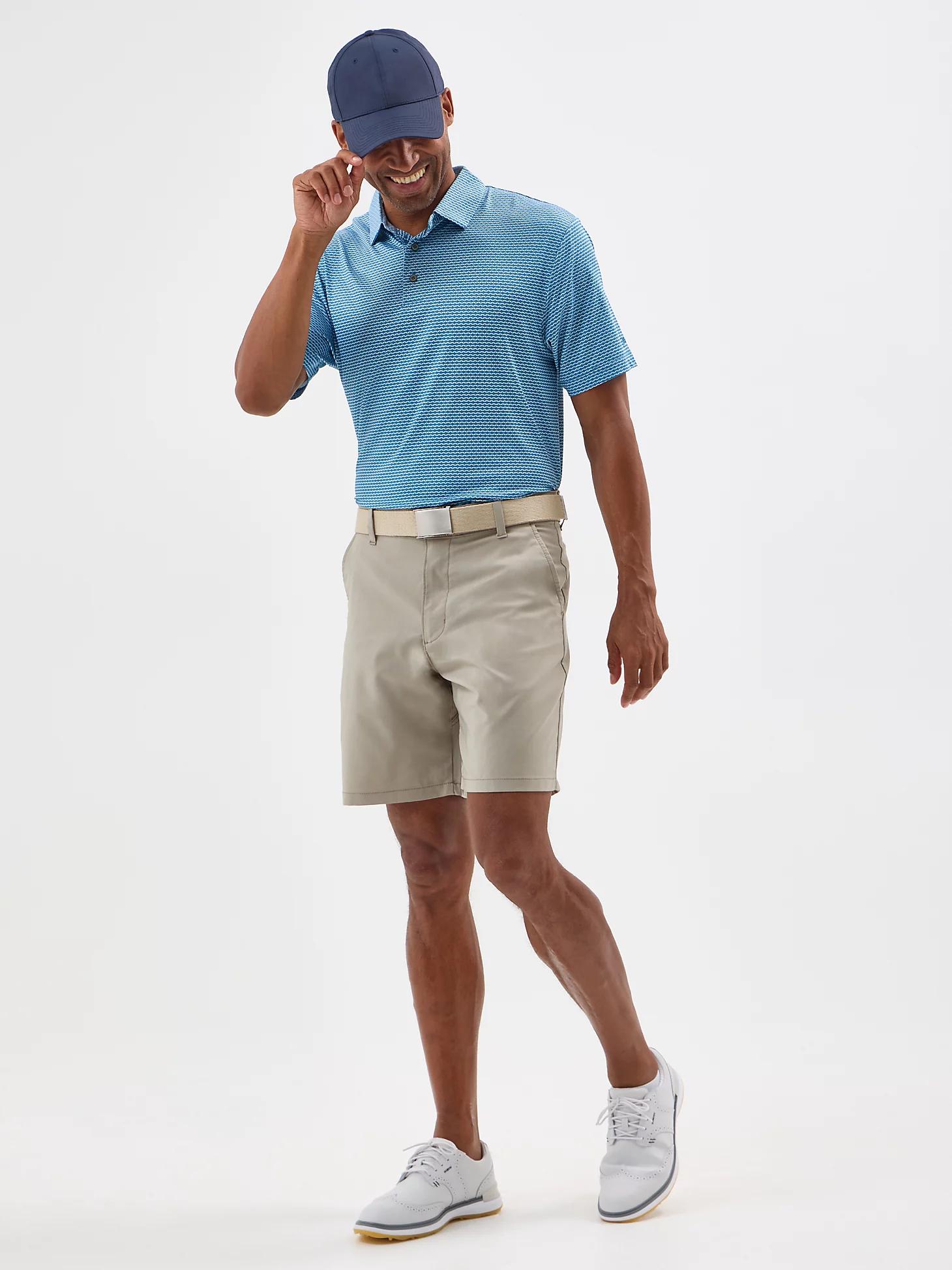 Men's Golf Series Wavy Geometric Print Polo Shirt | Men's Tops & Tees | Lee® Product Image