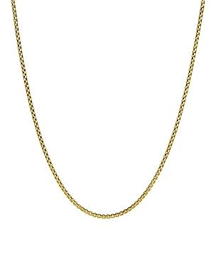 Mens Box Chain Necklace in 18K Yellow Gold, 2.7mm Product Image