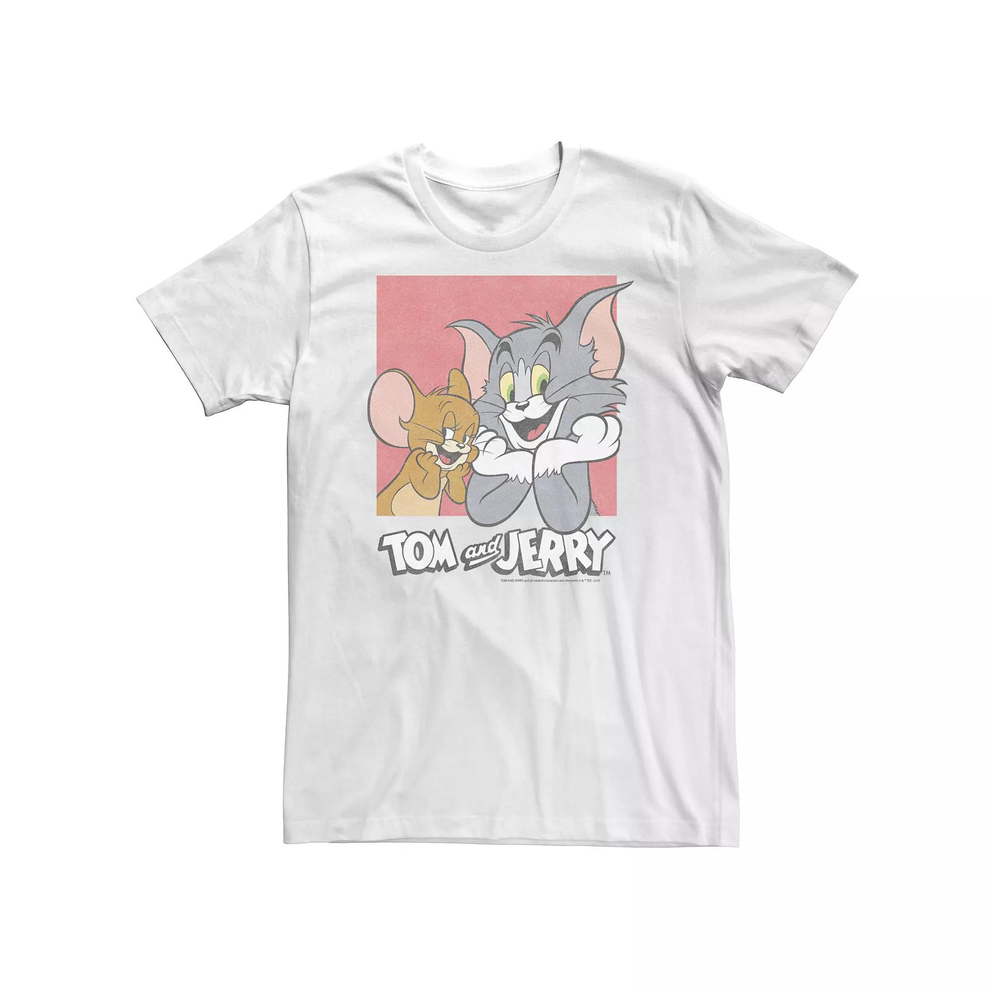 Big & Tall Tom and Jerry Square Tee, Men's,  Product Image