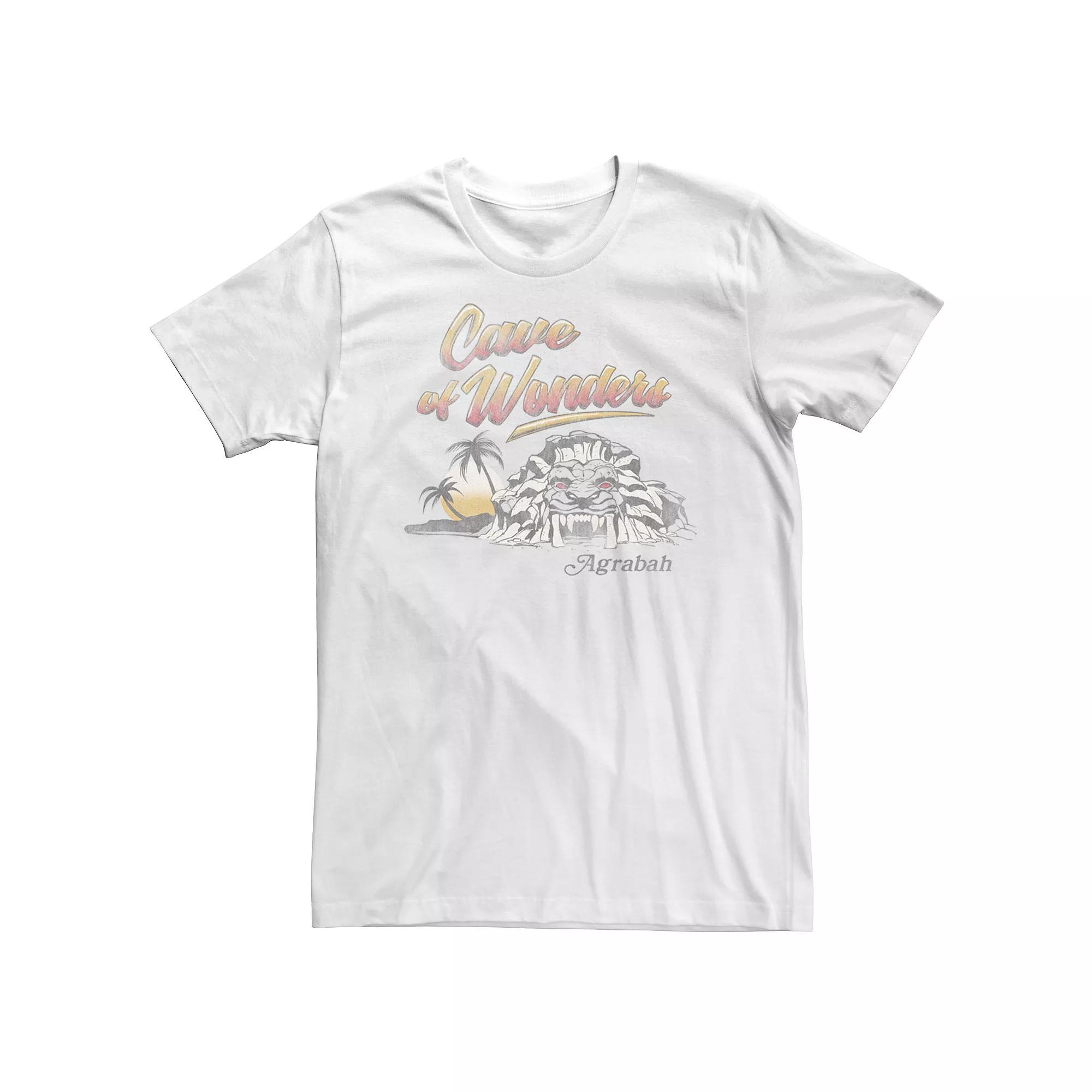 Big & Tall Disney Aladdin Live Action Cave Of Wonders Landscape Tee, Men's, Size: 3XL, White Product Image