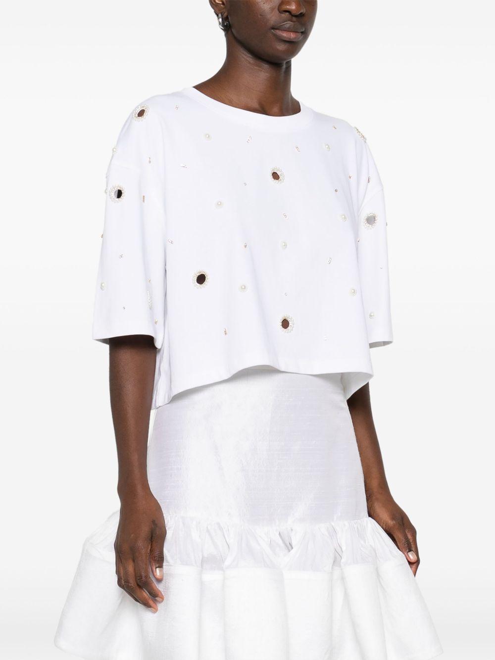 pearl-detail T-shirt Product Image