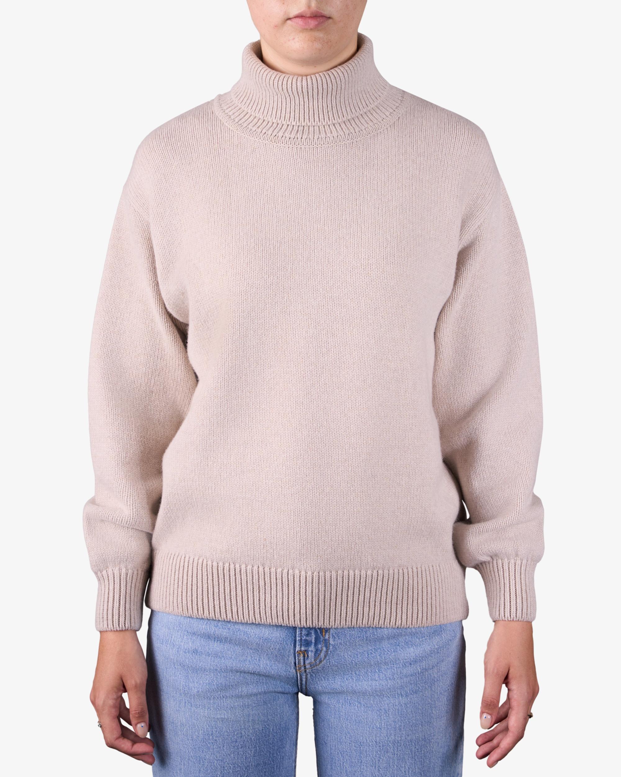 Merino Wool Turtleneck - Coffee Brown Product Image