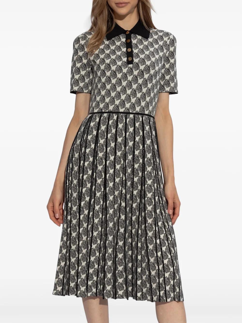 abstract-pattern print midi dress Product Image