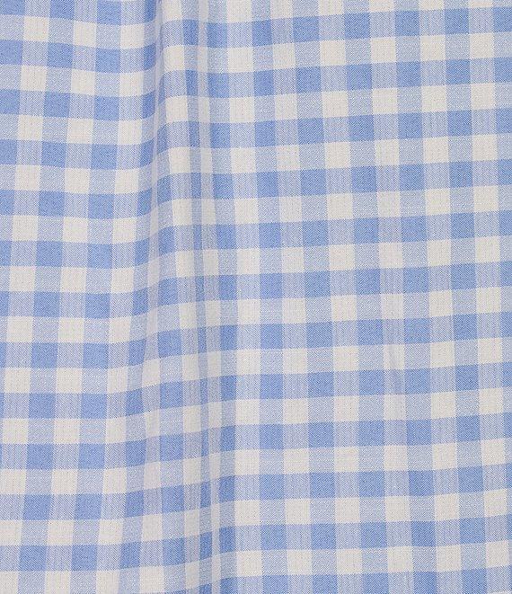 TCEC Gingham Square Neck Smocked Bodice Midi Dress Product Image