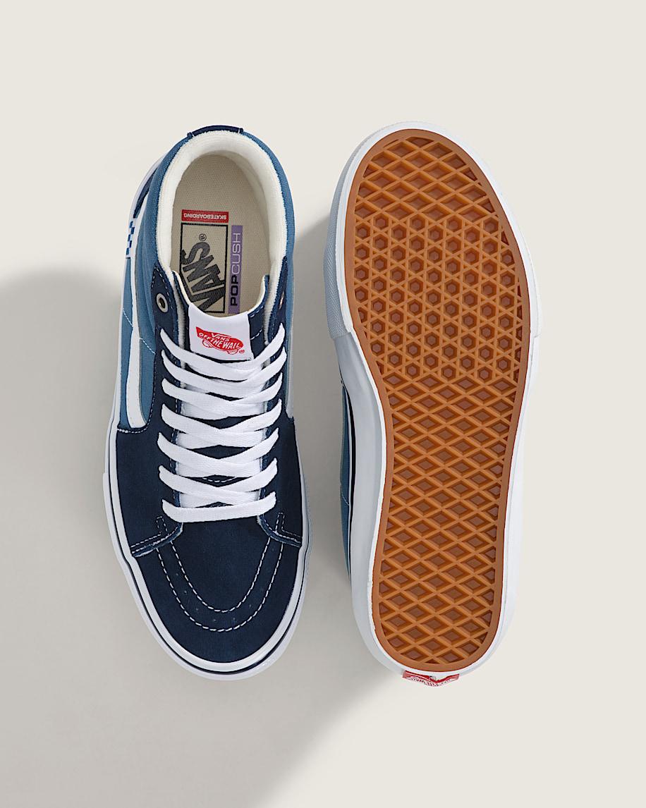 Vans | Skate Sk8-Hi Navy/White Skate Shoe Product Image
