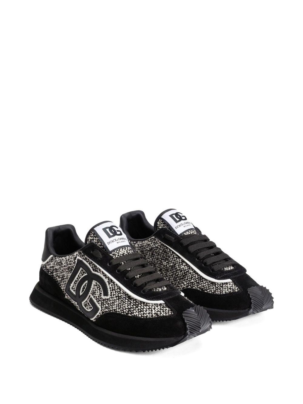 logo-patch panelled sneakers Product Image