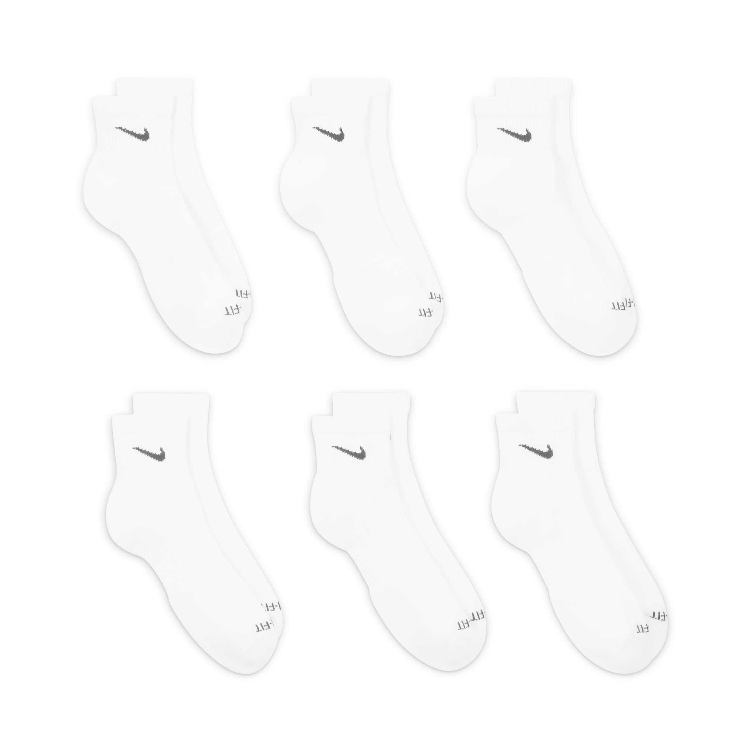 Nike Mens Everyday Plus Cushioned Training Ankle Socks (6 Pairs) | SX6899-100 Product Image