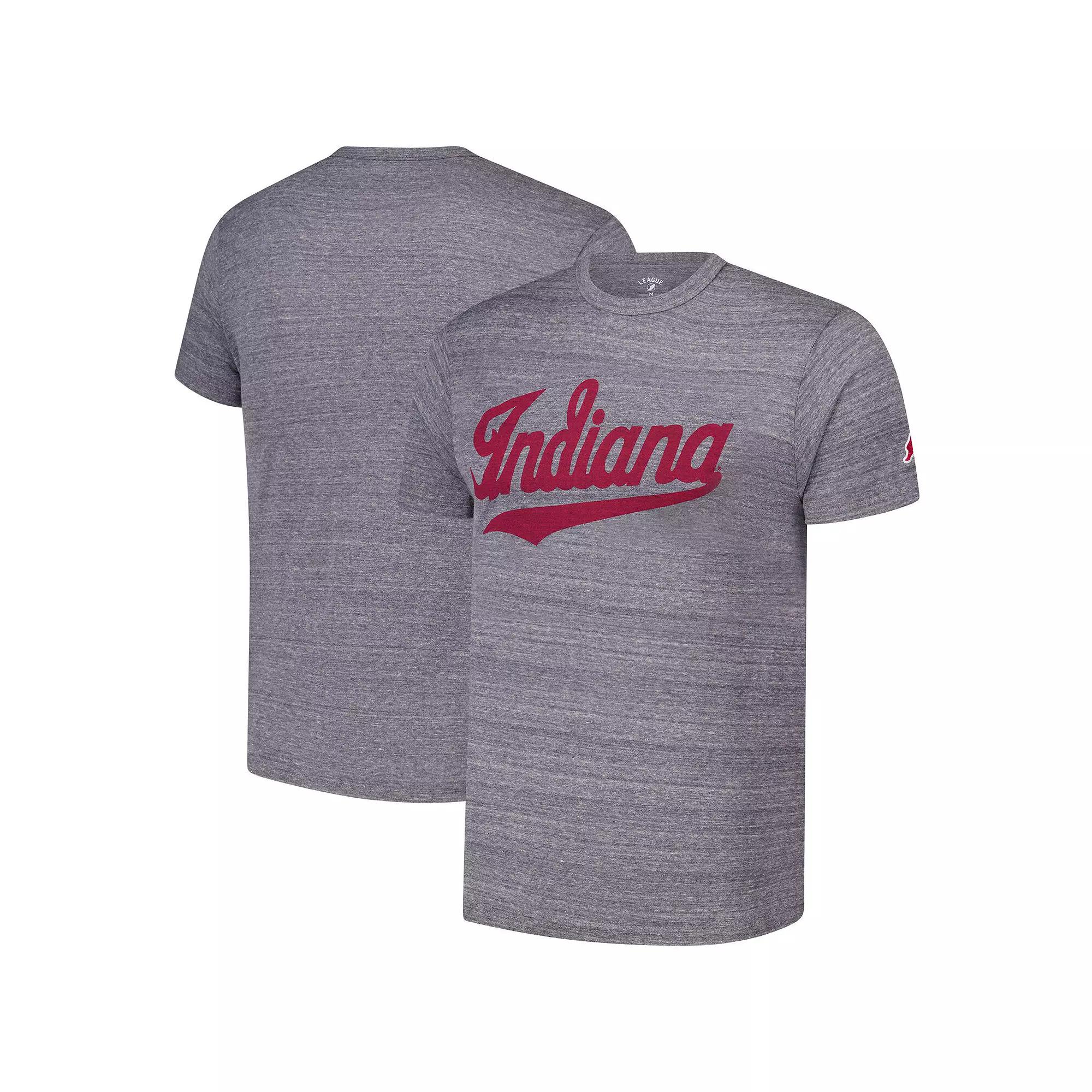 Men's League Collegiate Wear Heather Gray Indiana Hoosiers Victory Falls Tri-Blend T-Shirt, Size: 2XL, Grey Product Image