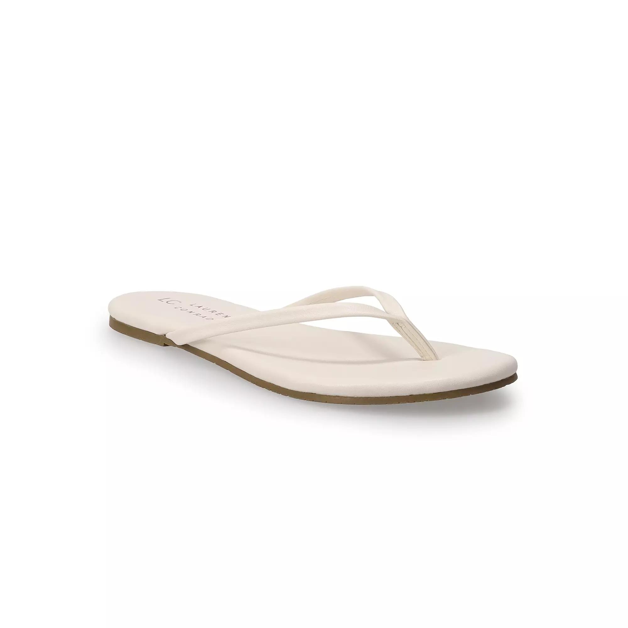 LC Lauren Conrad Honey Women's Flip Flop Sandals, Size: 11, Ivory Product Image