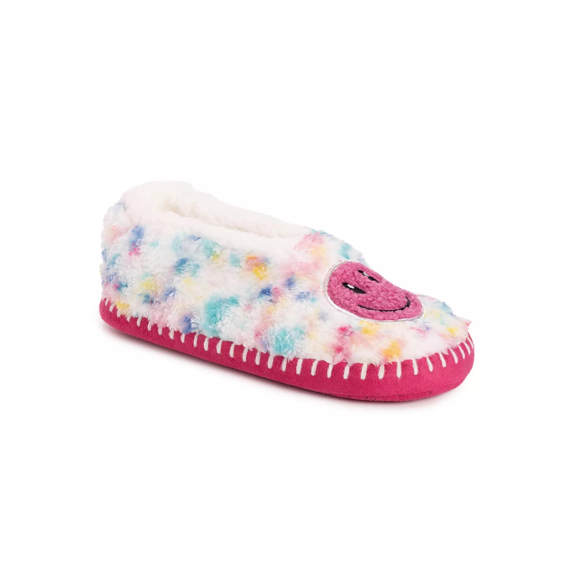 MUK LUKS Sherpa Smiley Women's Ballet Flat Slippers,  Product Image