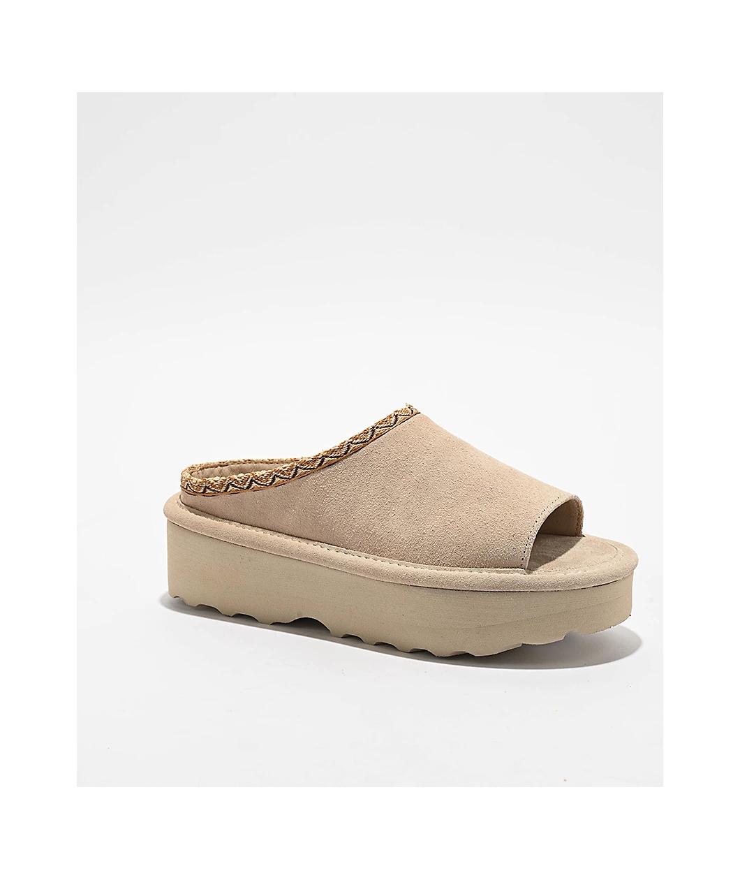 Bearpaw Navigate Camel Platform Slippers Product Image