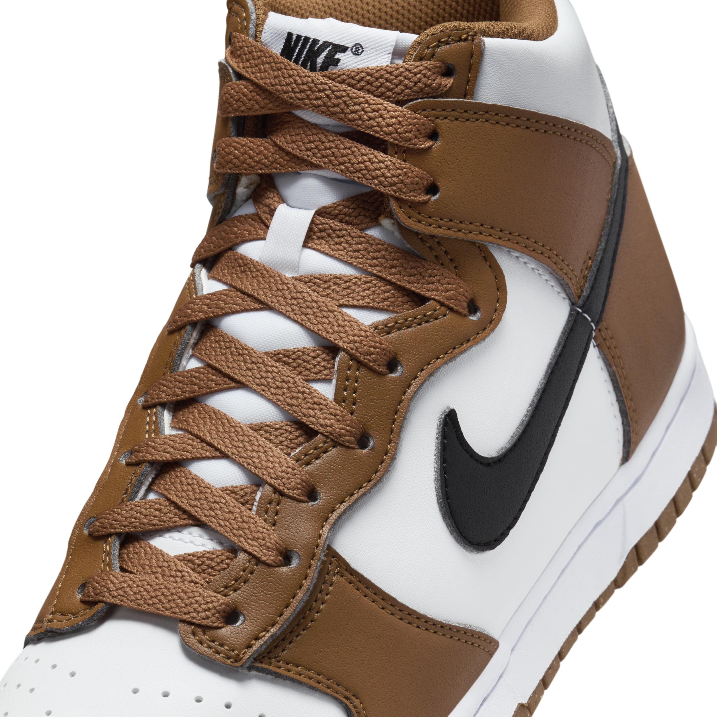 Nike Womens Nike Dunk High - Womens Shoes White/Black/Light British Tan Product Image