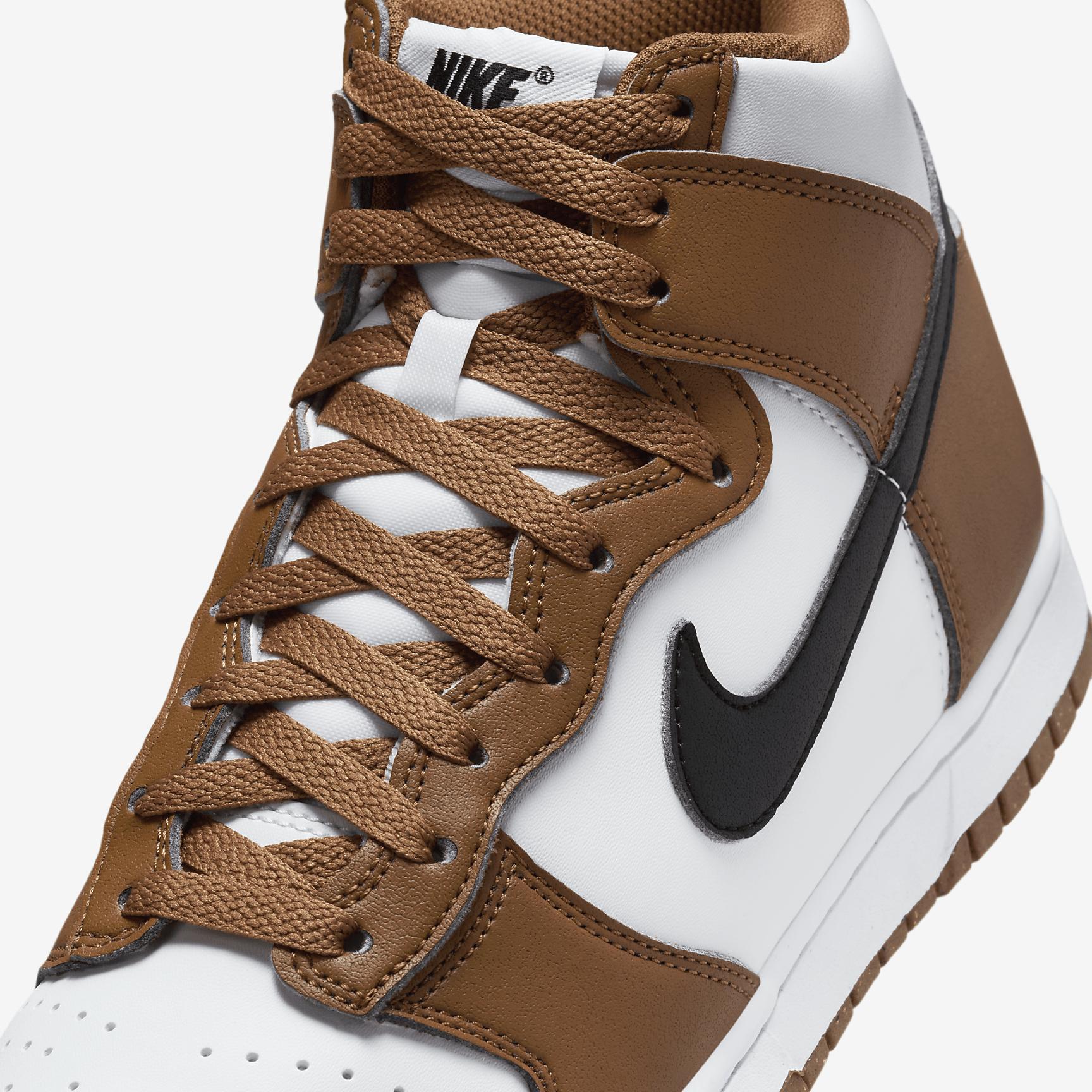 Nike Womens Nike Dunk High - Womens Shoes White/Black/Light British Tan Product Image
