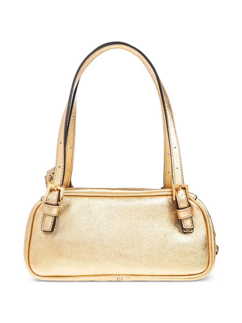 metallic leather shoulder bag Product Image