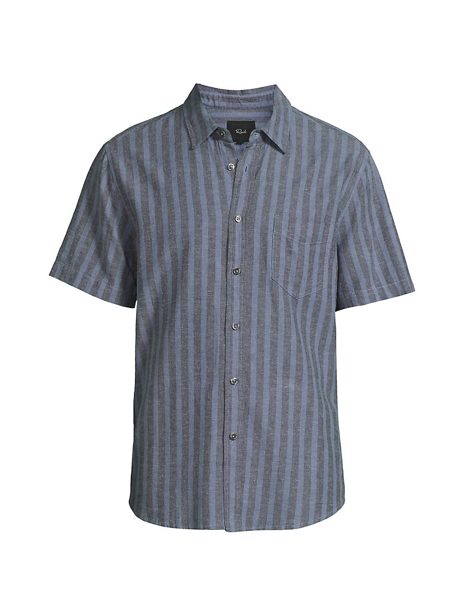 Mens Wilder Marine Striped Short-Sleeve Shirt Product Image