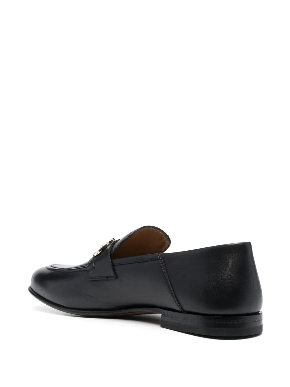 Gancini-buckle leather loafers Product Image